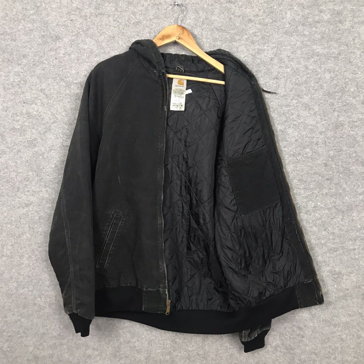 Carhartt × Carhartt Wip Vintage 90s Carhartt Washed Duck Chore Black faded Jacket Size US XXL / EU 58 / 5 - 13 Thumbnail