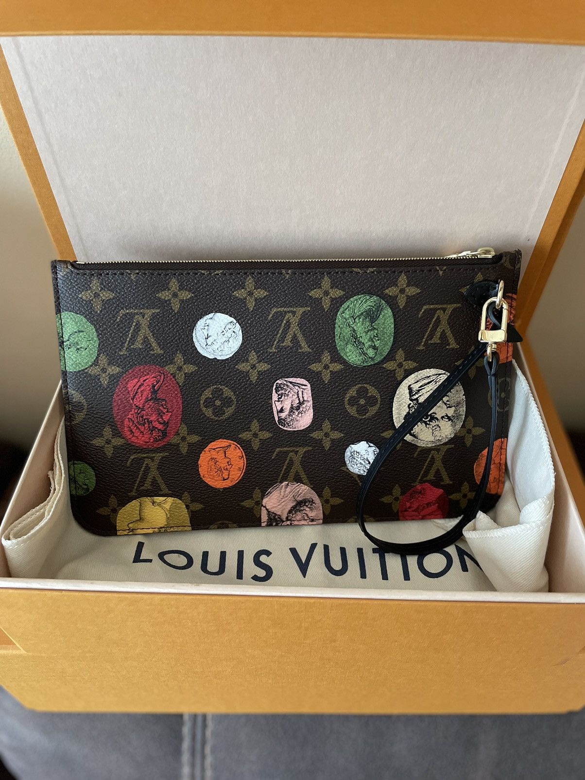 Louis Vuitton X Fornasetti limited edition monogram pochette