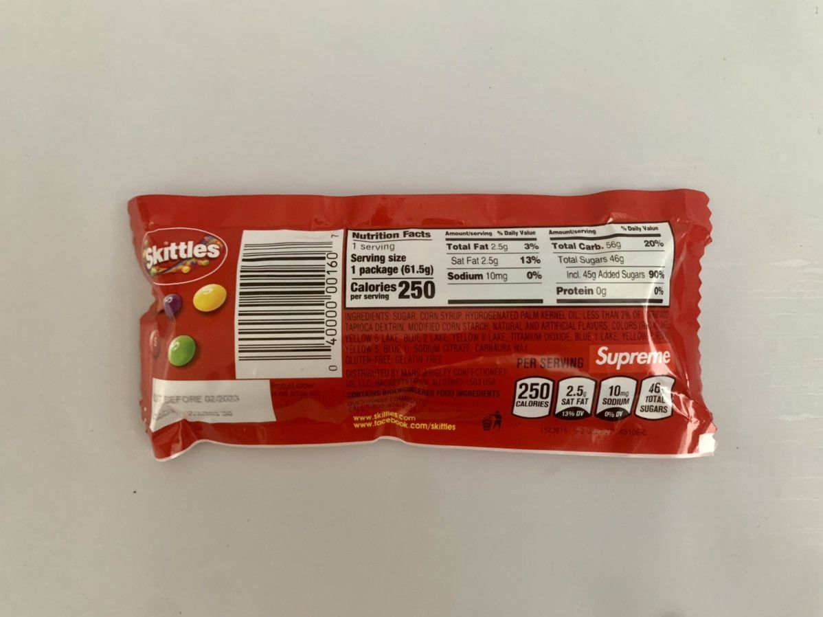 Supreme Supreme X Skittles Candy Bag (1 Pack) Size ONE SIZE - 2 Thumbnail