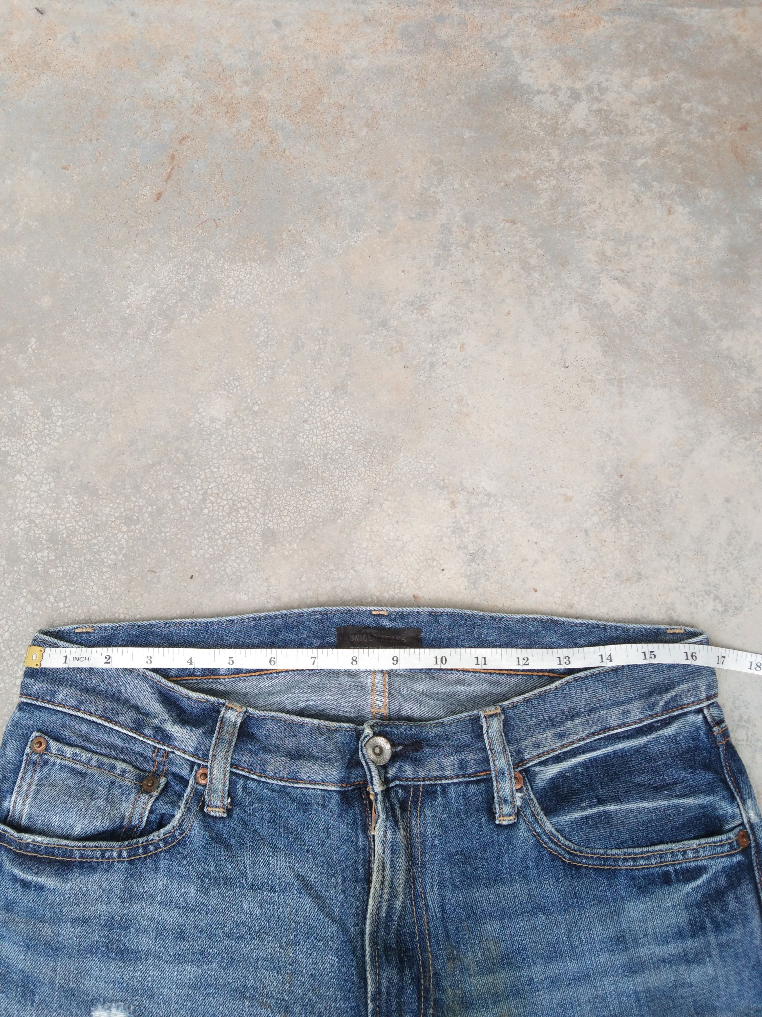 Japanese Brand × Jean × Vintage Vintage Uniqlo Japan Distressed Jeans 32x30 Size US 32 / EU 48 - 3 Thumbnail
