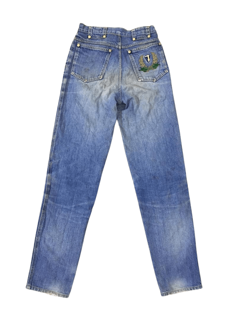 Trussardi × Vintage Vintage Trussardi logo embroided at rear pocket jeans Size US 26 / EU 42 - 2 Thumbnail