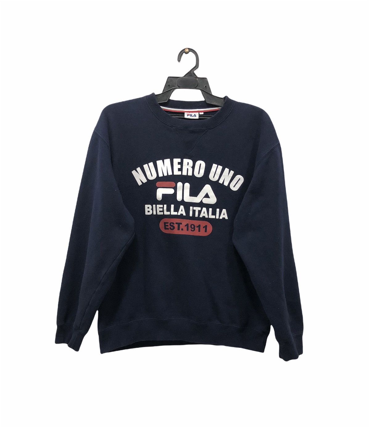 Fila × Vintage Vintage Sweatshirt Fila Numero Uno Fila Biella Italia Est Size US L / EU 52-54 / 3 - 1 Thumbnail