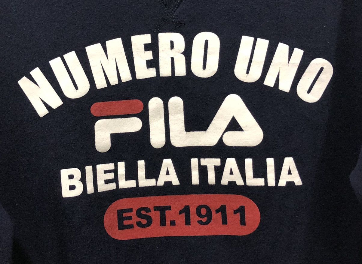 Fila × Vintage Vintage Sweatshirt Fila Numero Uno Fila Biella Italia Est Size US L / EU 52-54 / 3 - 3 Thumbnail