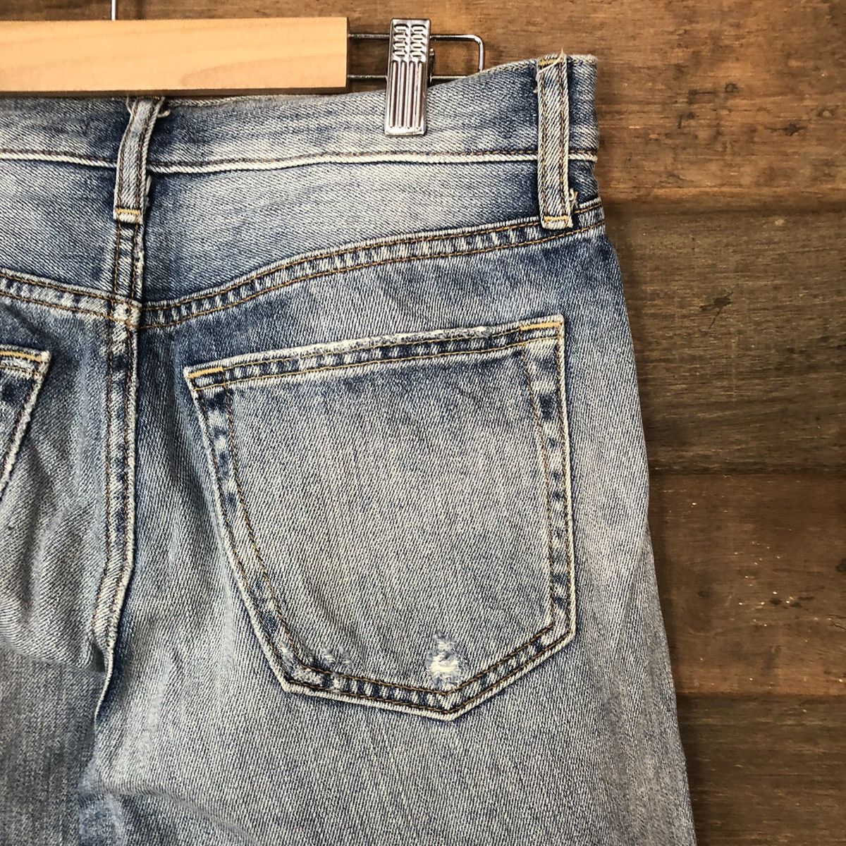 Japanese Brand Uniqlo Jeans distressed Denim Blue Pants #5123 Size US 29 - 15 Thumbnail