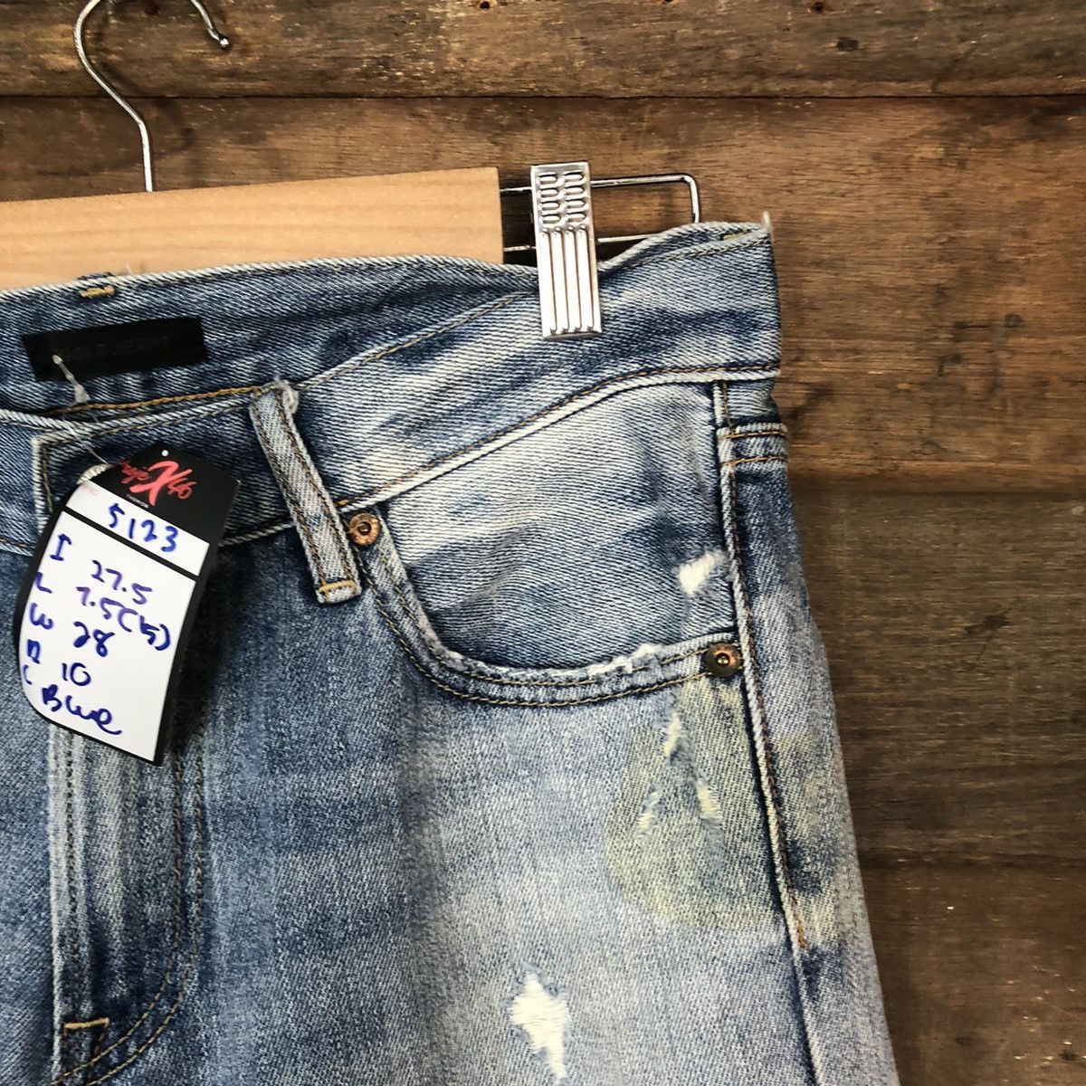 Japanese Brand Uniqlo Jeans distressed Denim Blue Pants #5123 Size US 29 - 5 Thumbnail