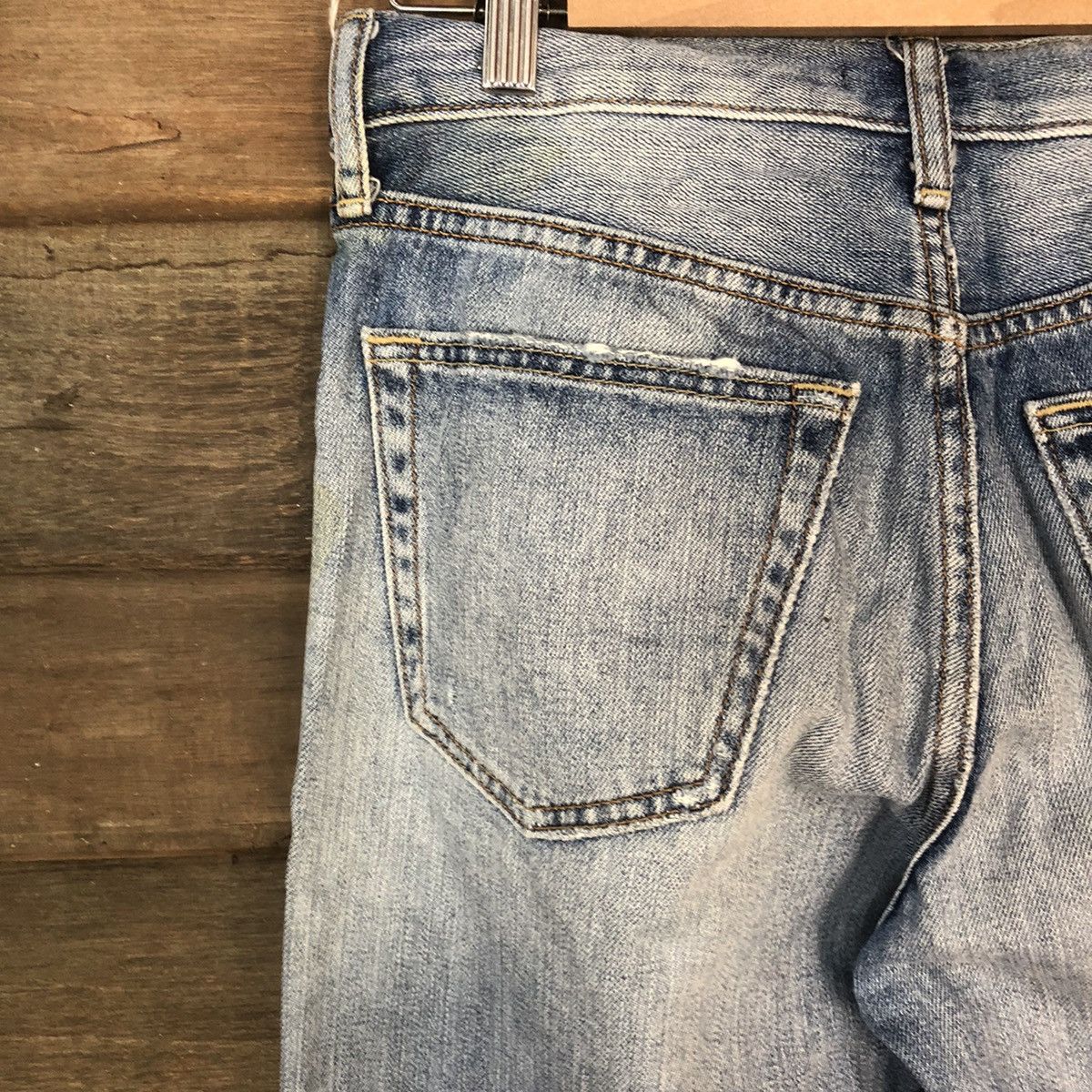 Japanese Brand Uniqlo Jeans distressed Denim Blue Pants #5123 Size US 29 - 14 Thumbnail
