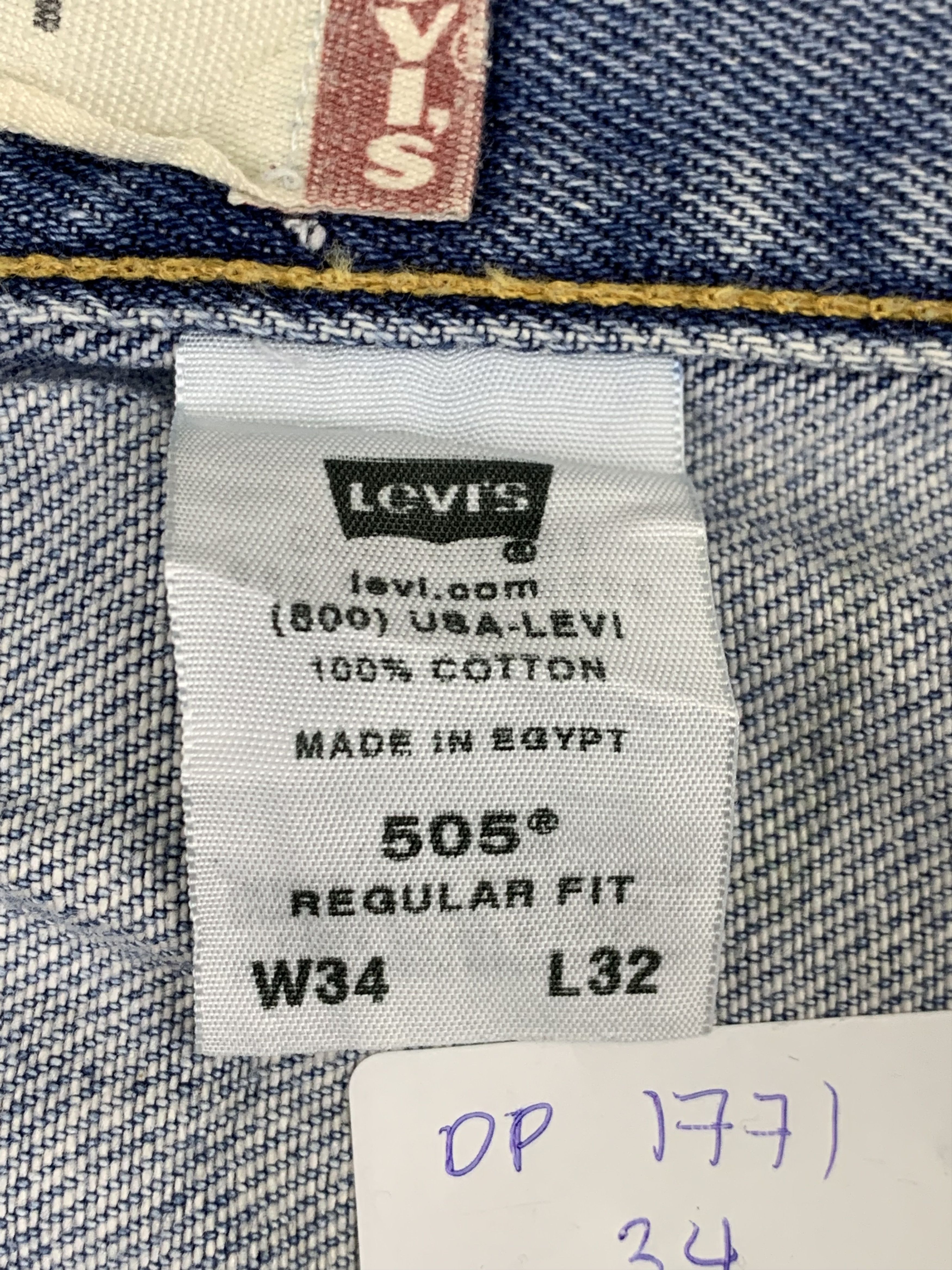 Levi's Vintage Levis 505 Light Wash Jeans DP1771 Size US 34 / EU 50 - 8 Thumbnail