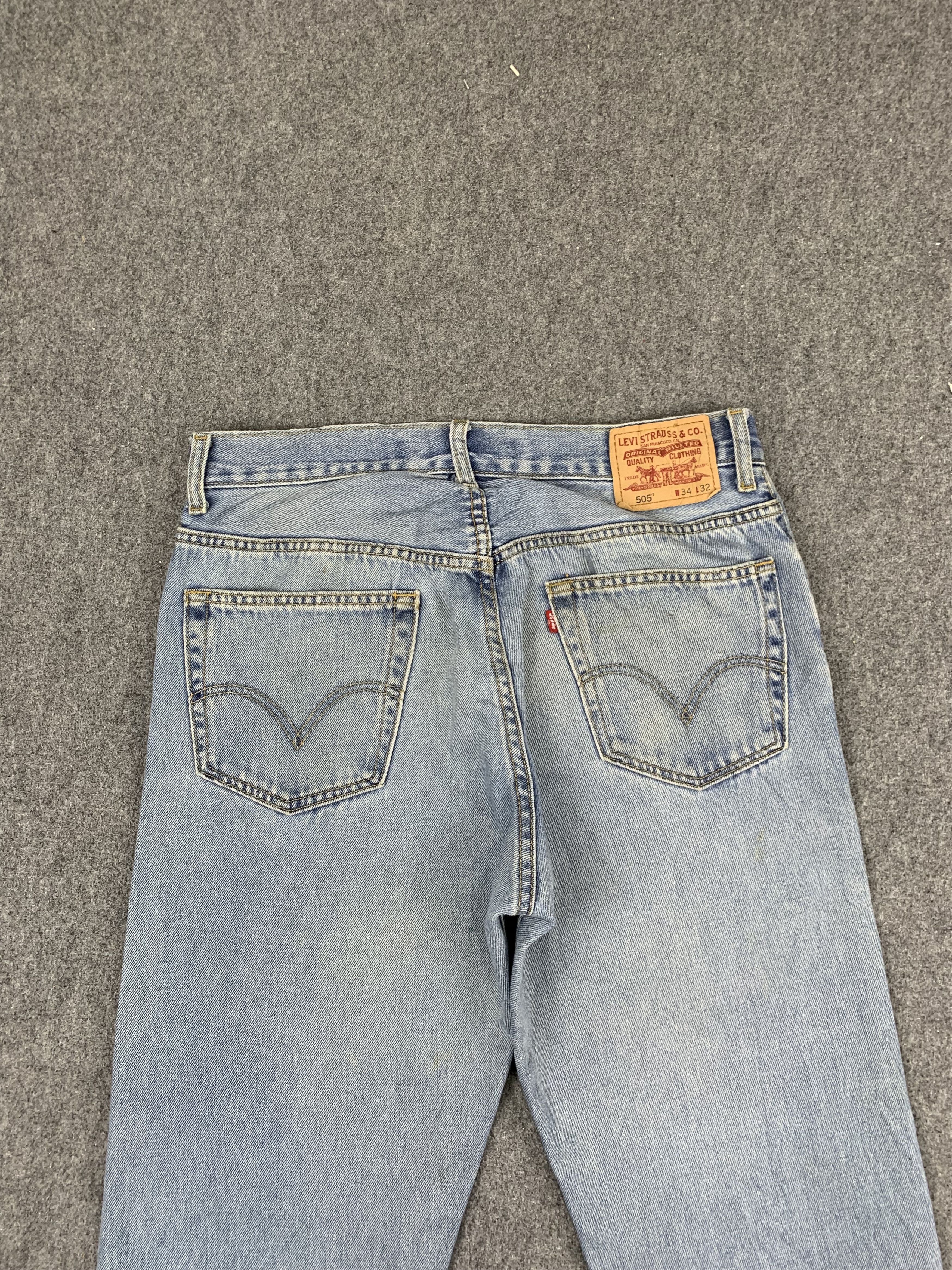Levi's Vintage Levis 505 Light Wash Jeans DP1771 Size US 34 / EU 50 - 4 Thumbnail