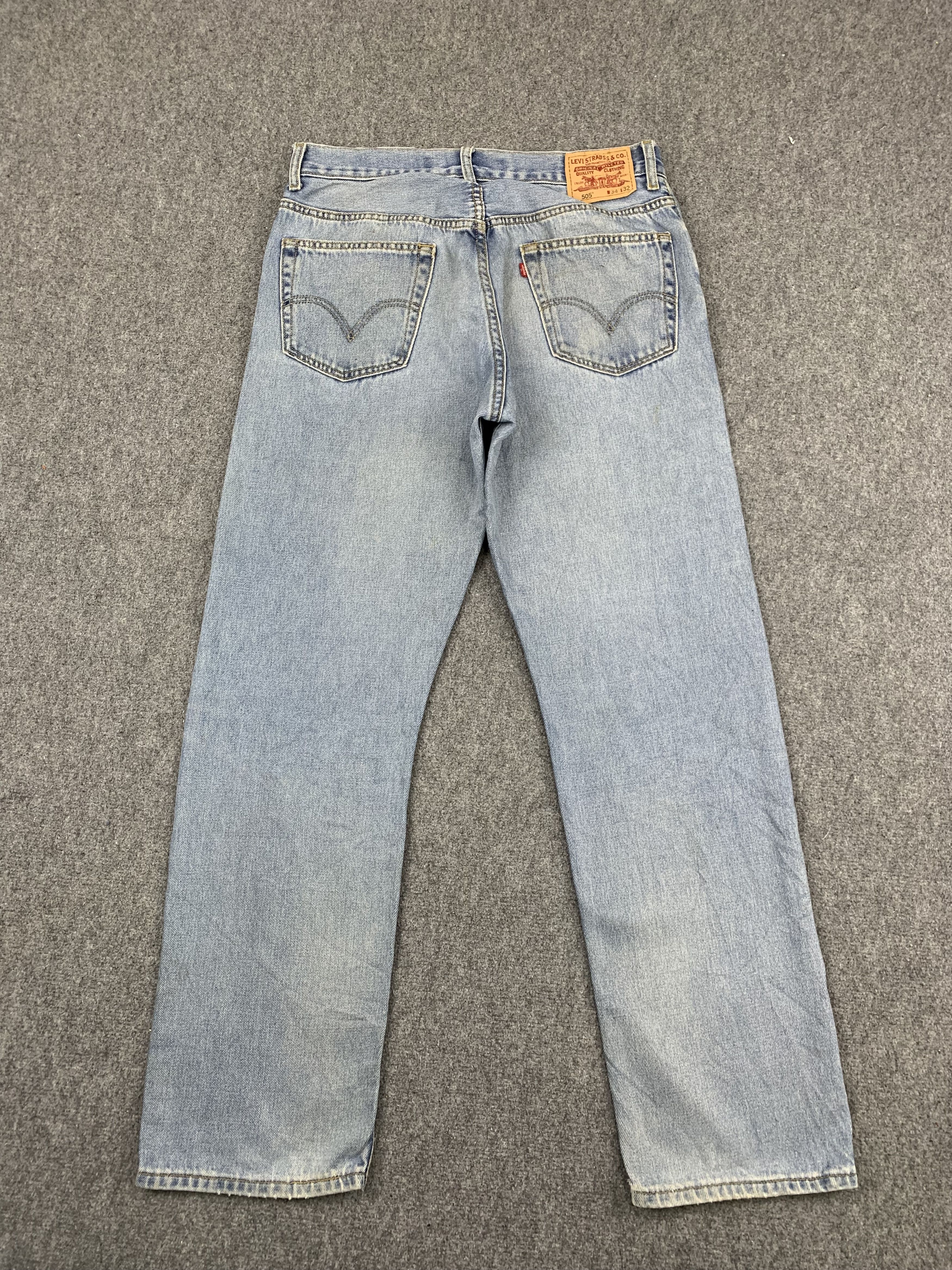 Levi's Vintage Levis 505 Light Wash Jeans DP1771 Size US 34 / EU 50 - 3 Thumbnail