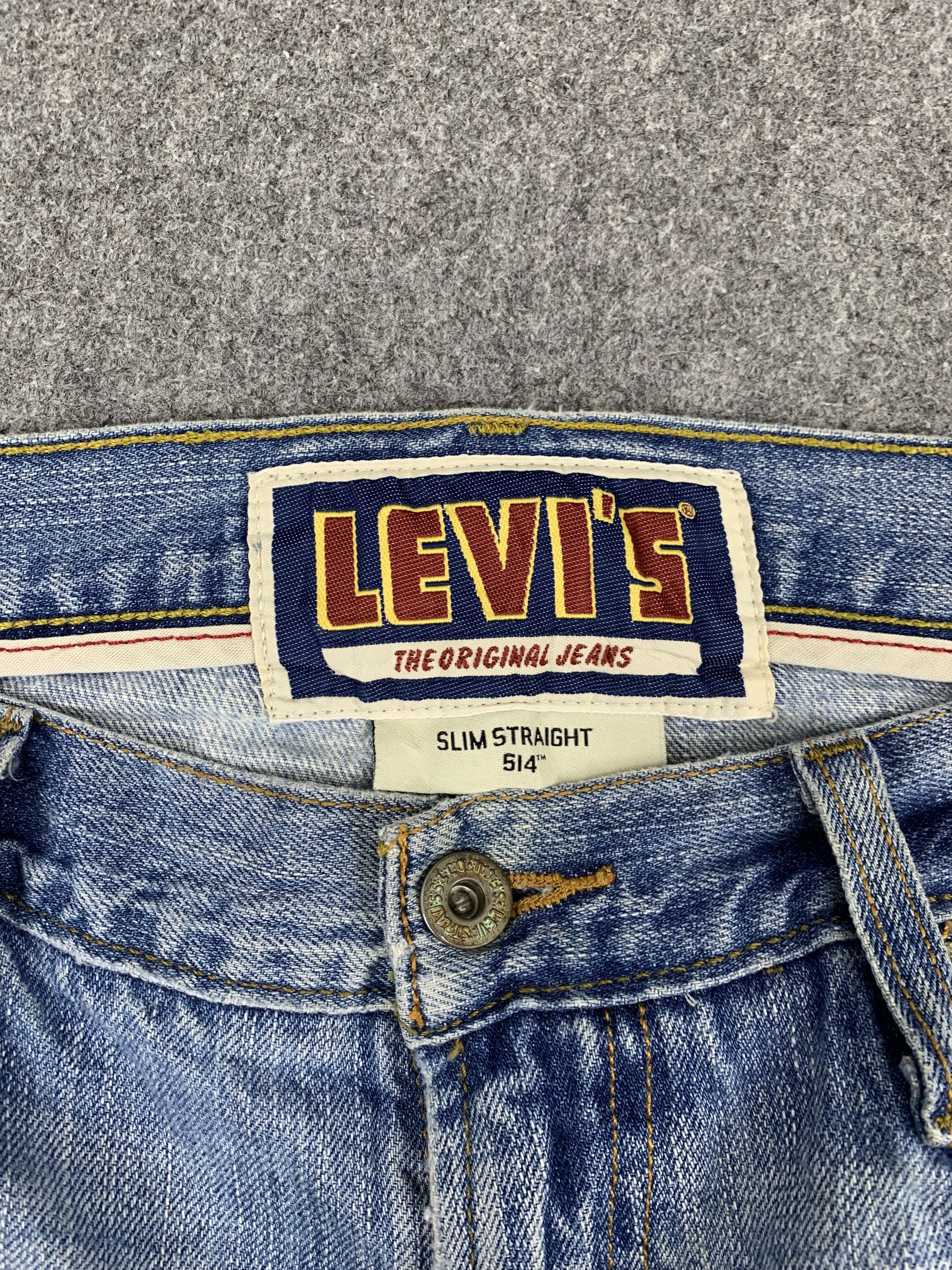 Levi's Vintage Levis 514 Faded Blue Jeans DP1769 Size US 37 - 7 Thumbnail