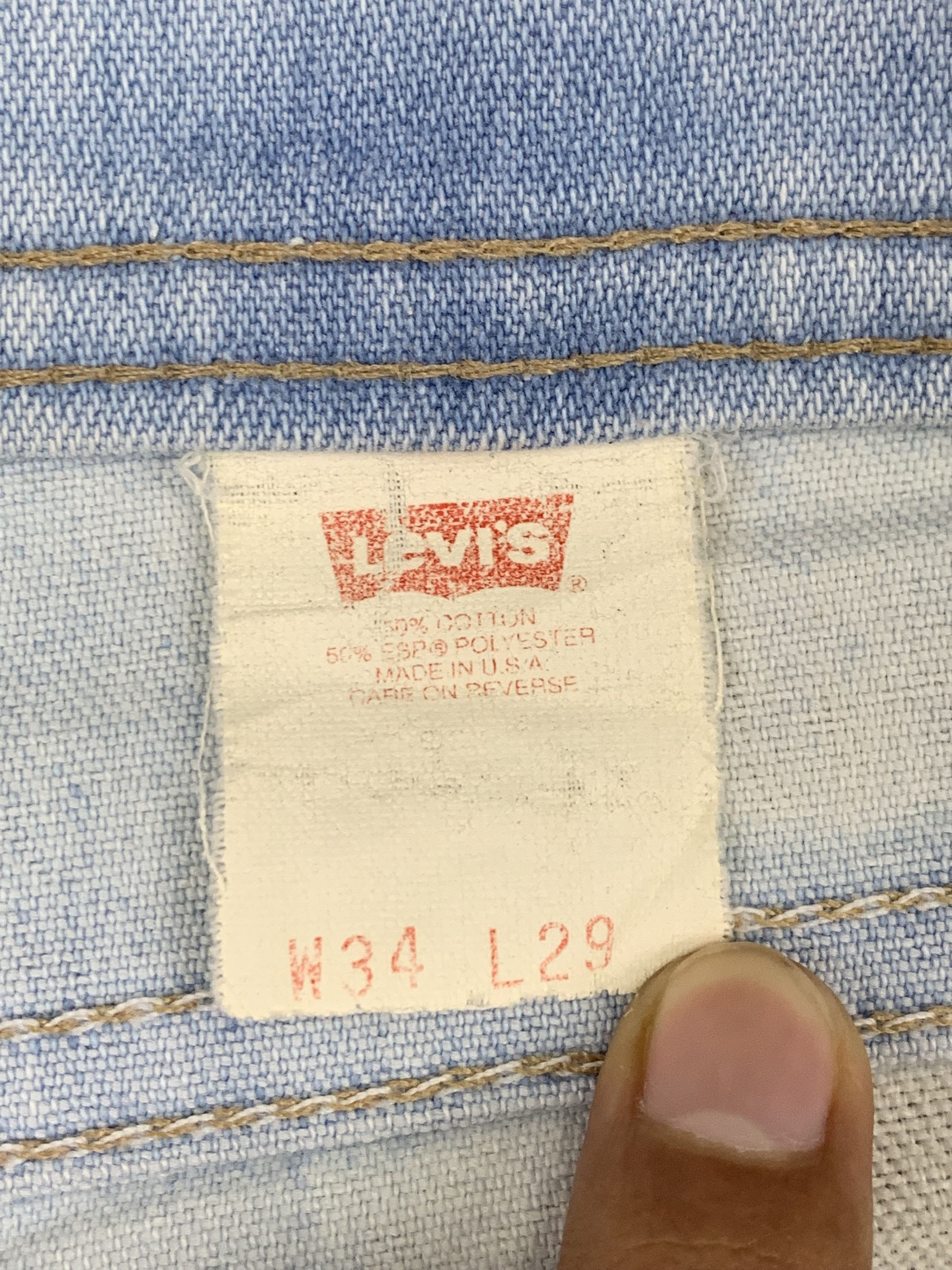 Levi's Vintage 90s Levis Orange Tab Light Wash Jeans DP1766 Size US 34 / EU 50 - 6 Thumbnail