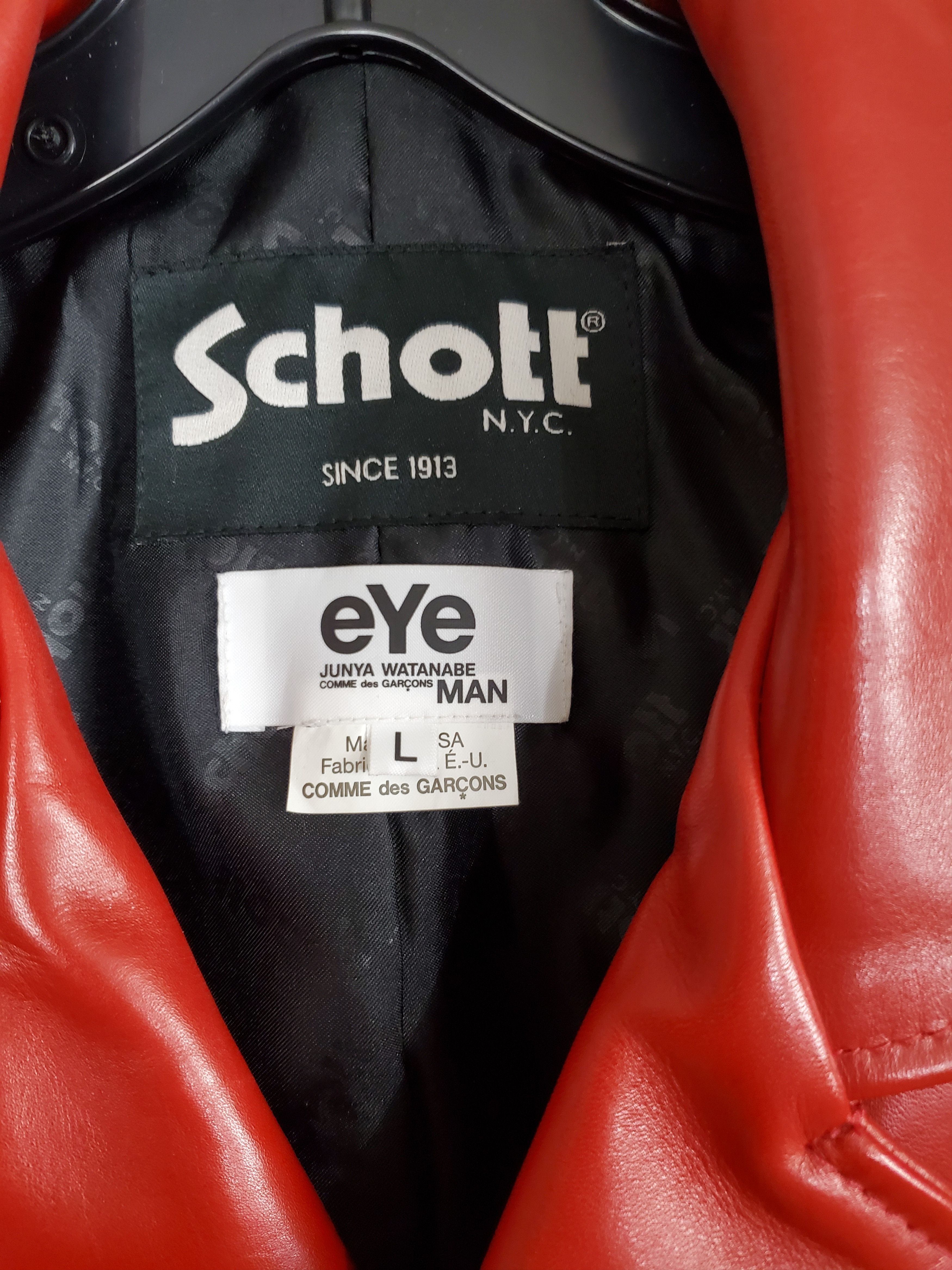 Comme des Garcons Junya Watanabe Schott Leather Jacket Size US L / EU 52-54 / 3 - 3 Thumbnail