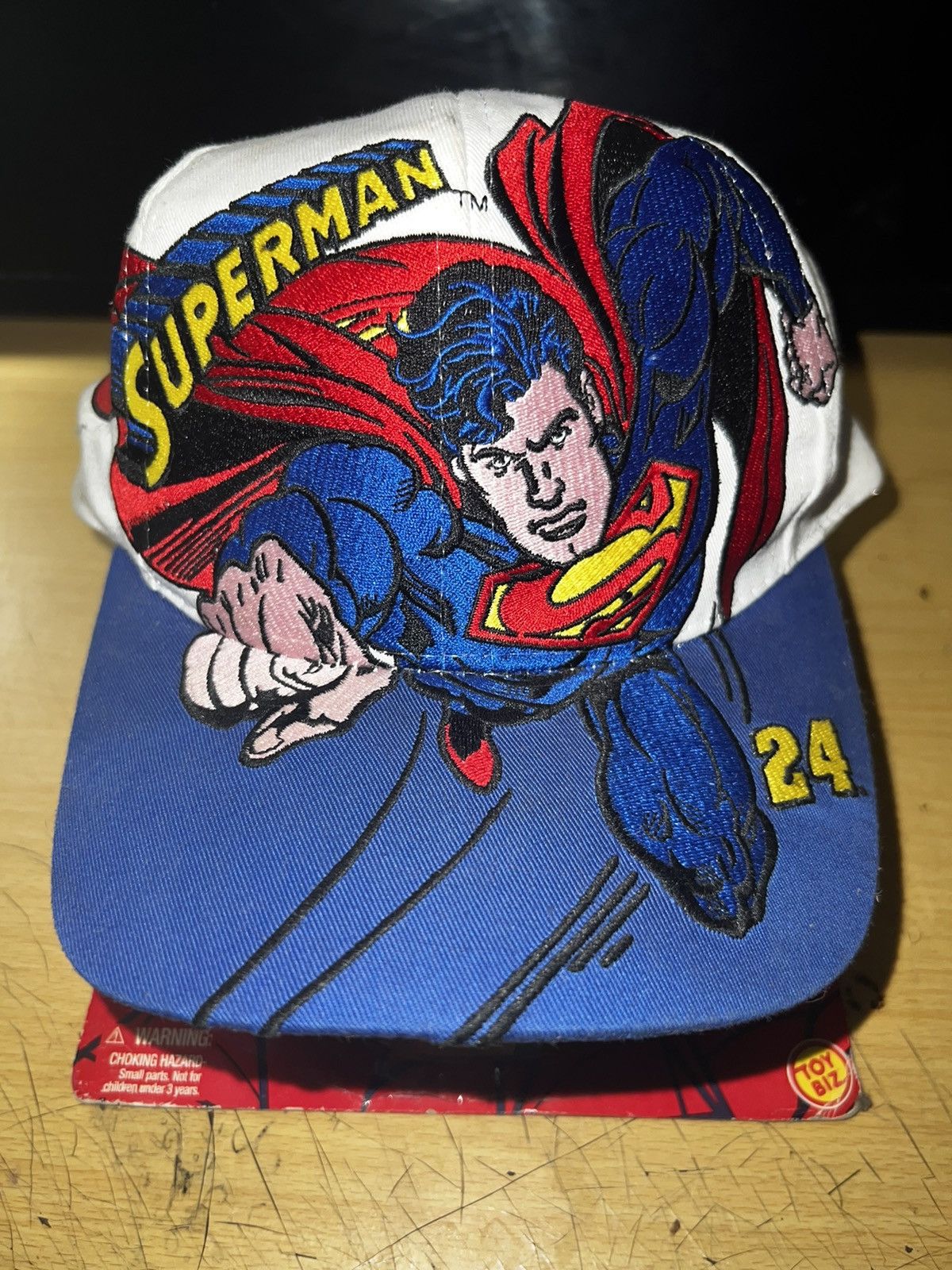Warner Bros Vintage 90’s JEFF GORDON Superman NASCAR Snapback Hat. Size ONE SIZE - 1 Thumbnail