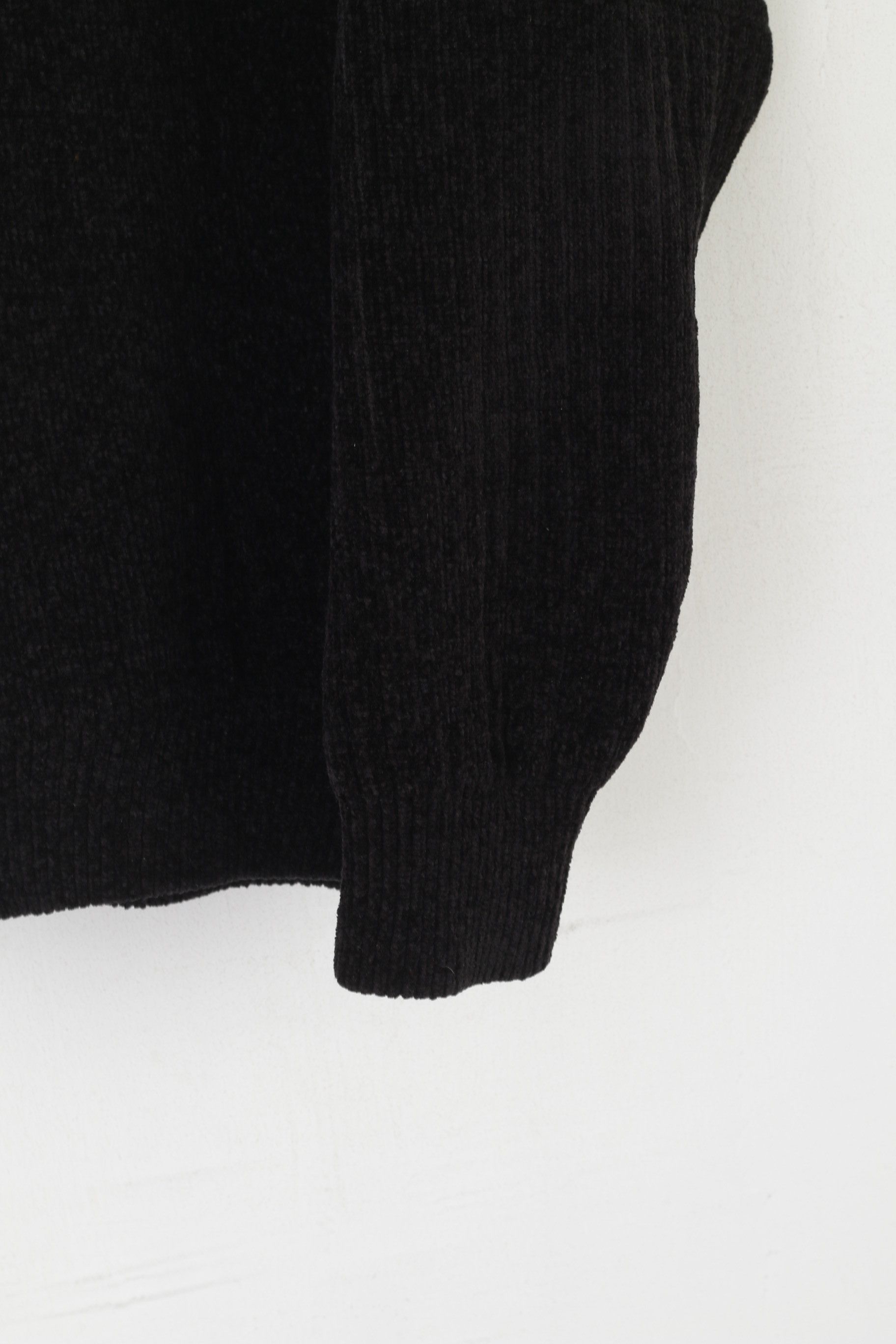 Vintage Nihat Trico CNR Men L Cardigan Black Chenille Wool 6230 Size US L / EU 52-54 / 3 - 4 Thumbnail