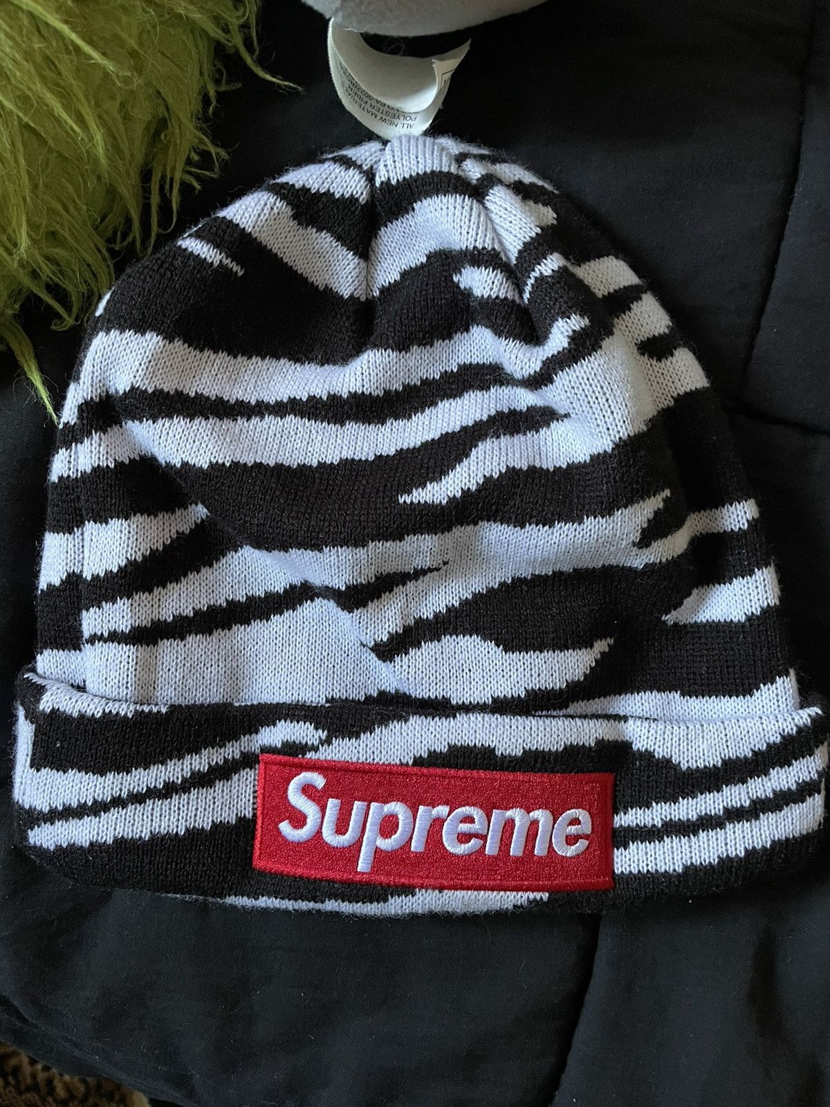 Supreme Supreme New era Box logo Zebra beanie | Grailed