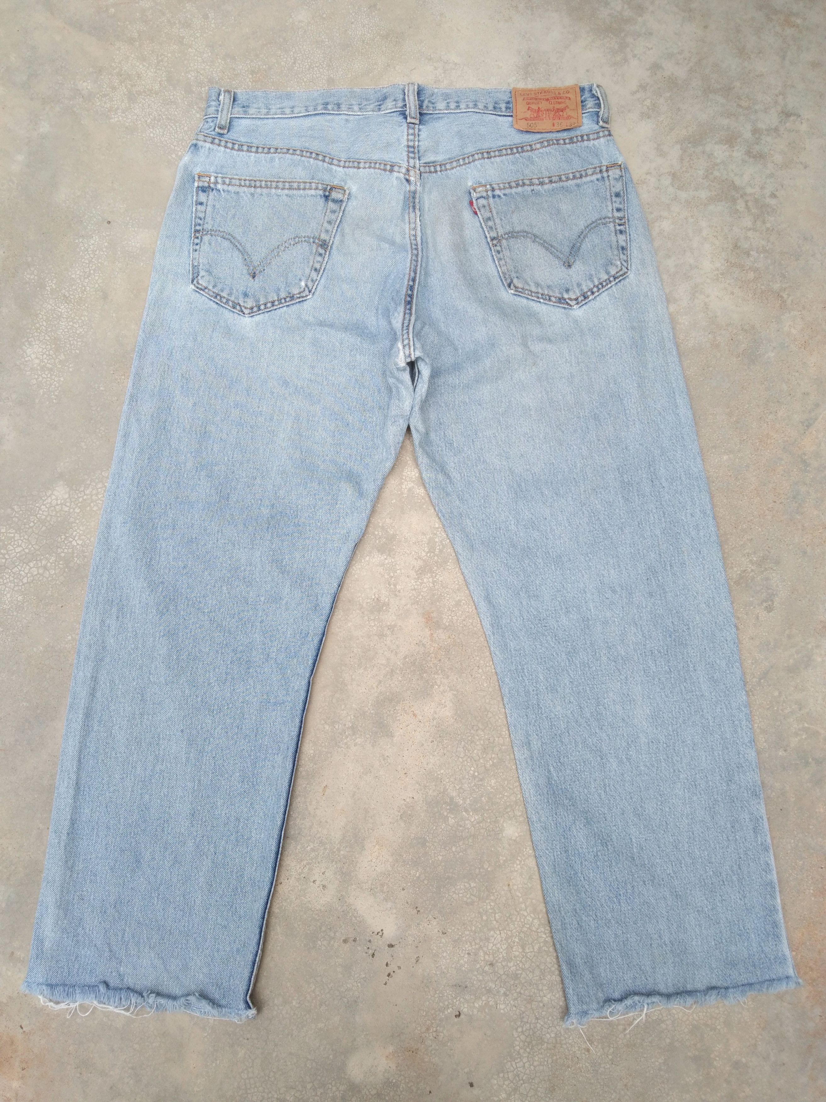 Levi's Vintage Levi's Jeans 505 Made In USA Cropped Distressed Size US 36 / EU 52 - 2 Thumbnail