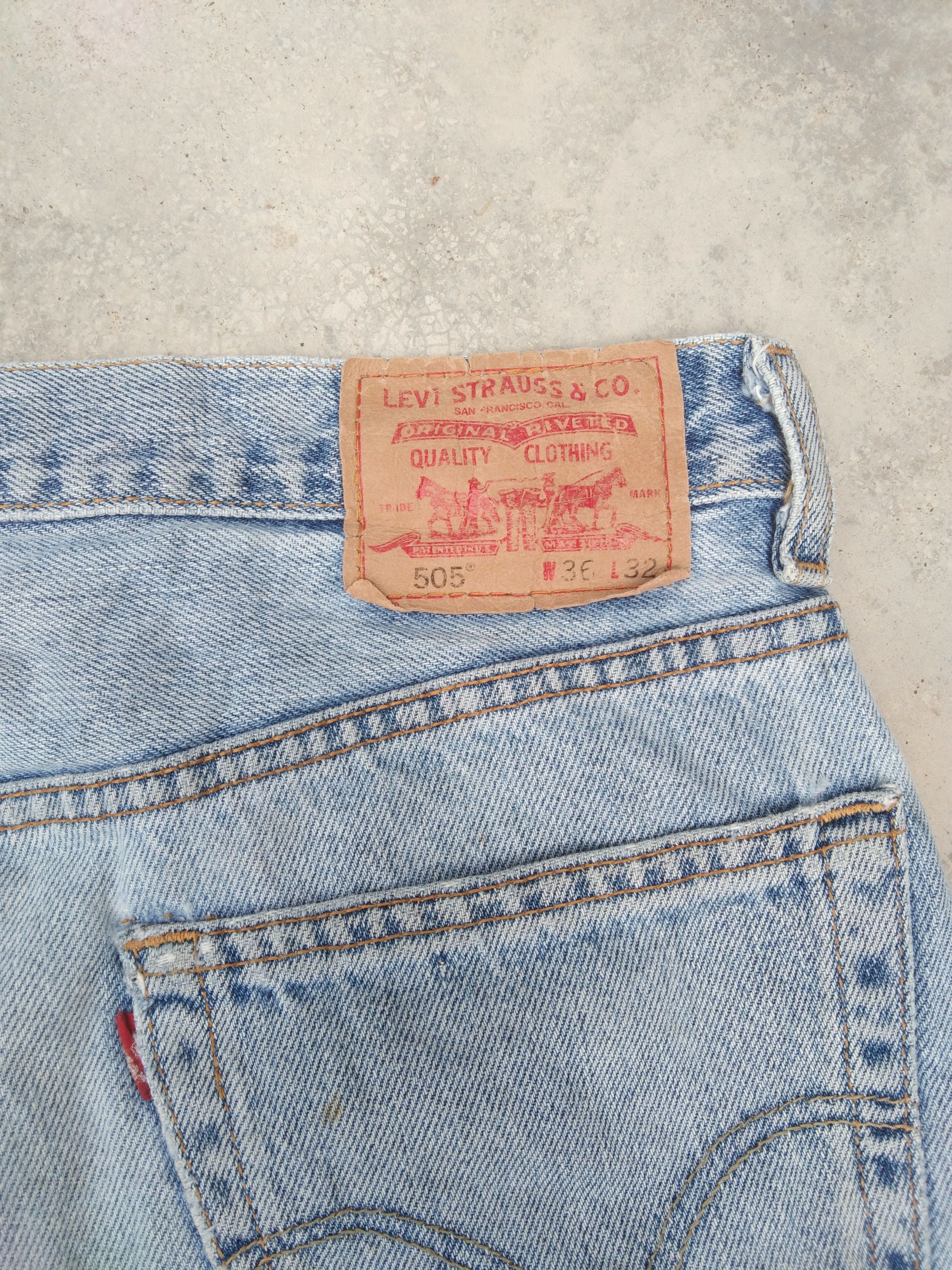 Levi's Vintage Levi's Jeans 505 Made In USA Cropped Distressed Size US 36 / EU 52 - 4 Thumbnail