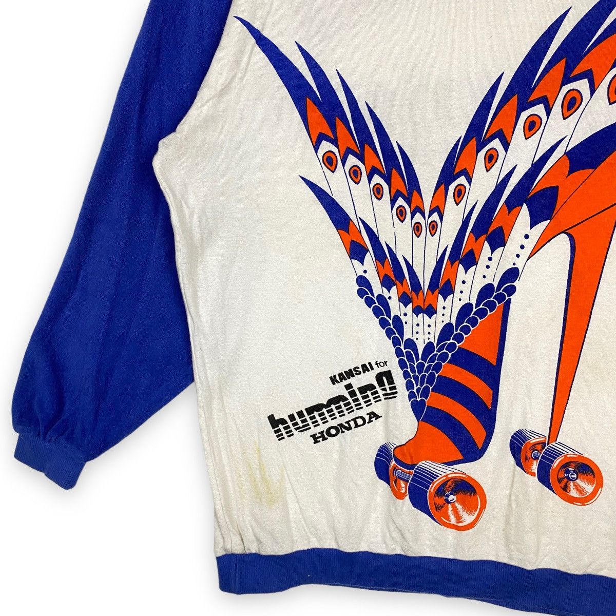 Designer × Kansai Yamamoto × Vintage VINTAGE 80's KANSAI FOR HUMMING HONDA JUMPER SWEATSHIRT Size US L / EU 52-54 / 3 - 4 Thumbnail