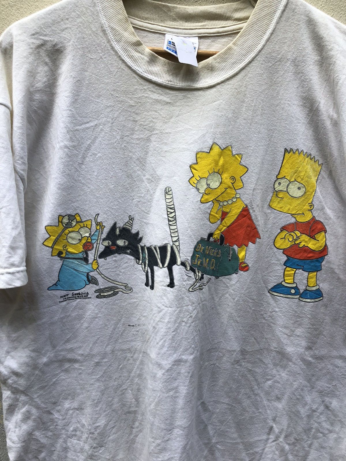 The Simpsons Vintage The Simpsons Family White T shirts Size US L / EU 52-54 / 3 - 2 Thumbnail