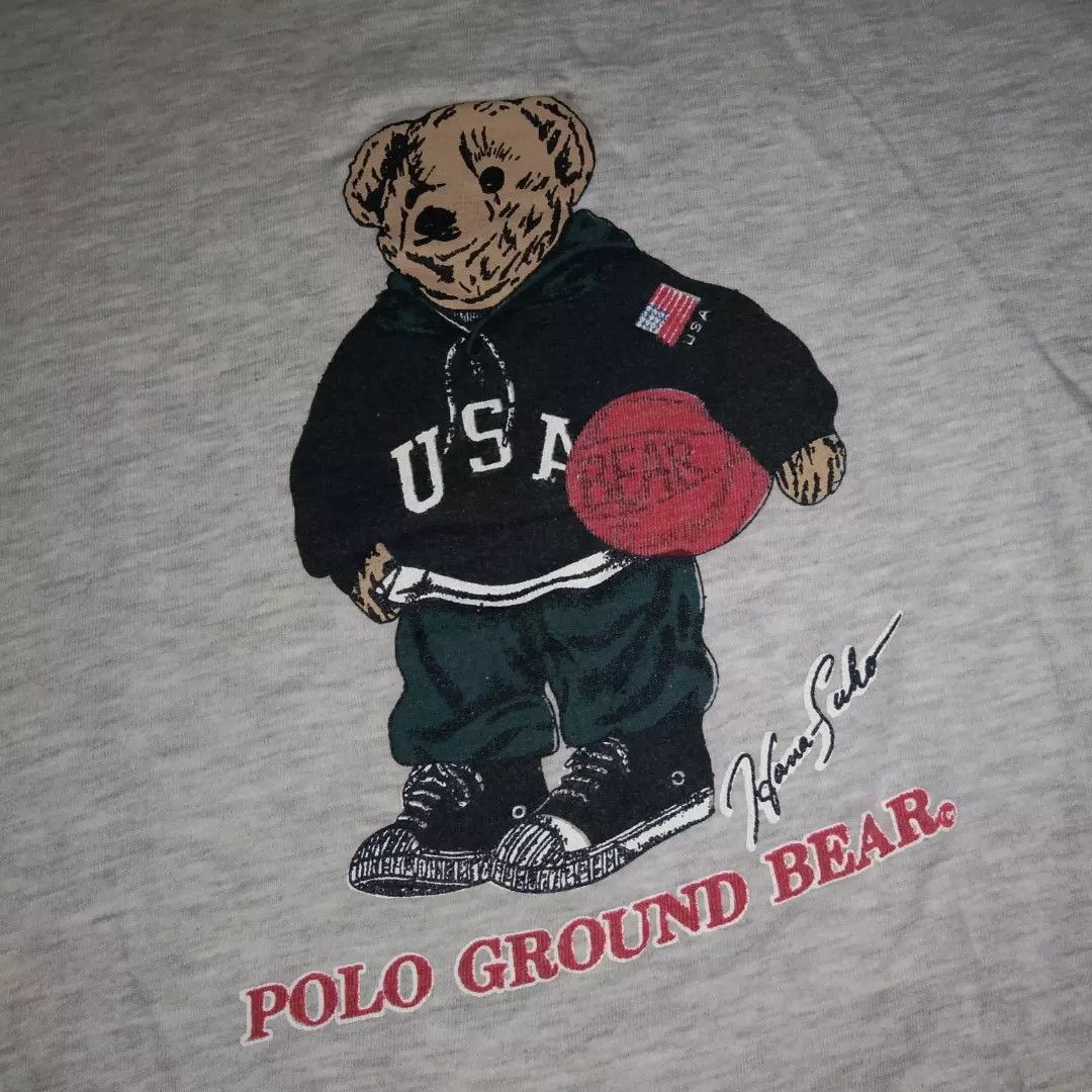 Polo Ralph Lauren VTG Polo Ground Bear L/S tshirt Size US M / EU 48-50 / 2 - 1 Thumbnail