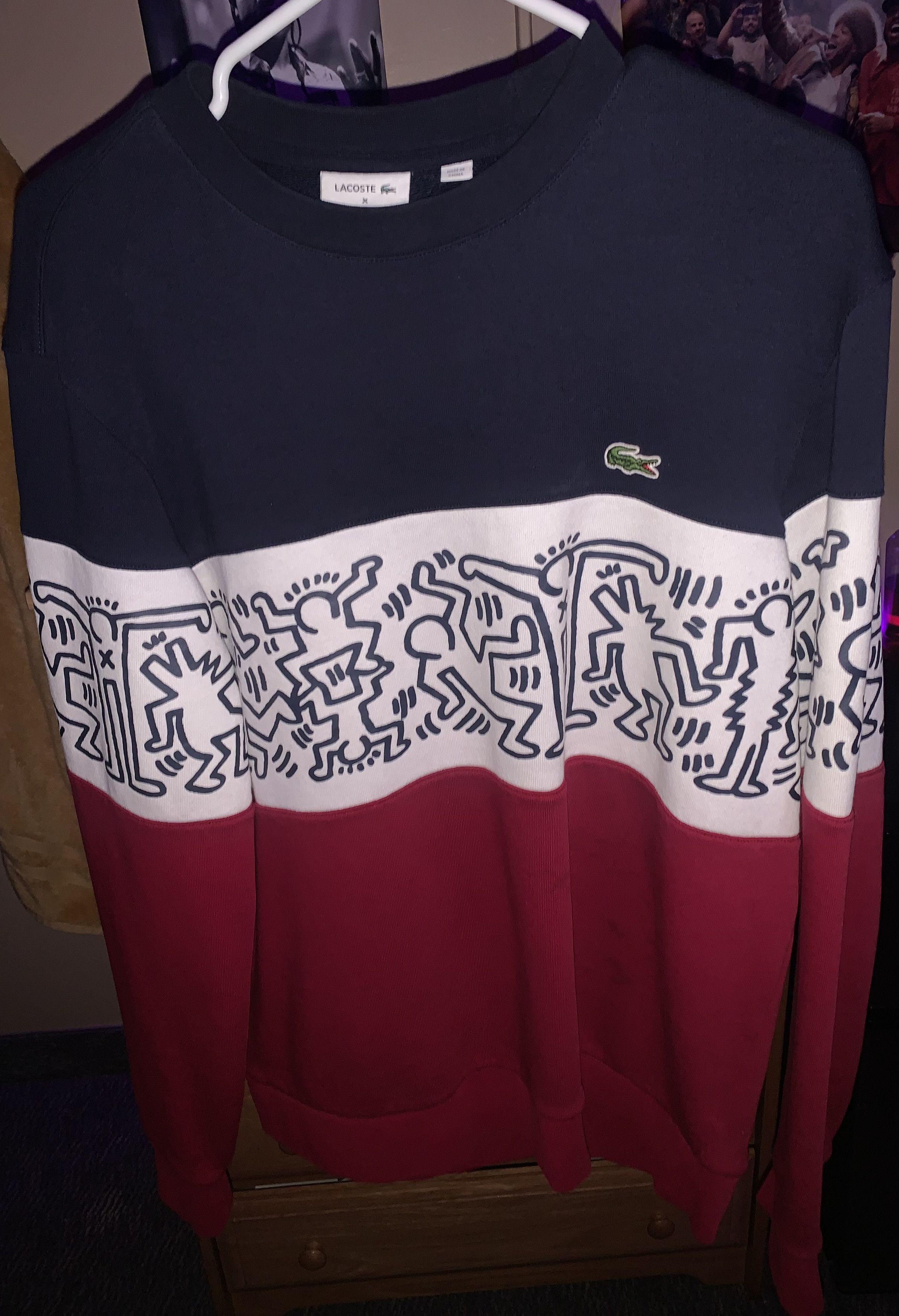 Keith Haring Lacoste Sweatshirt Grailed