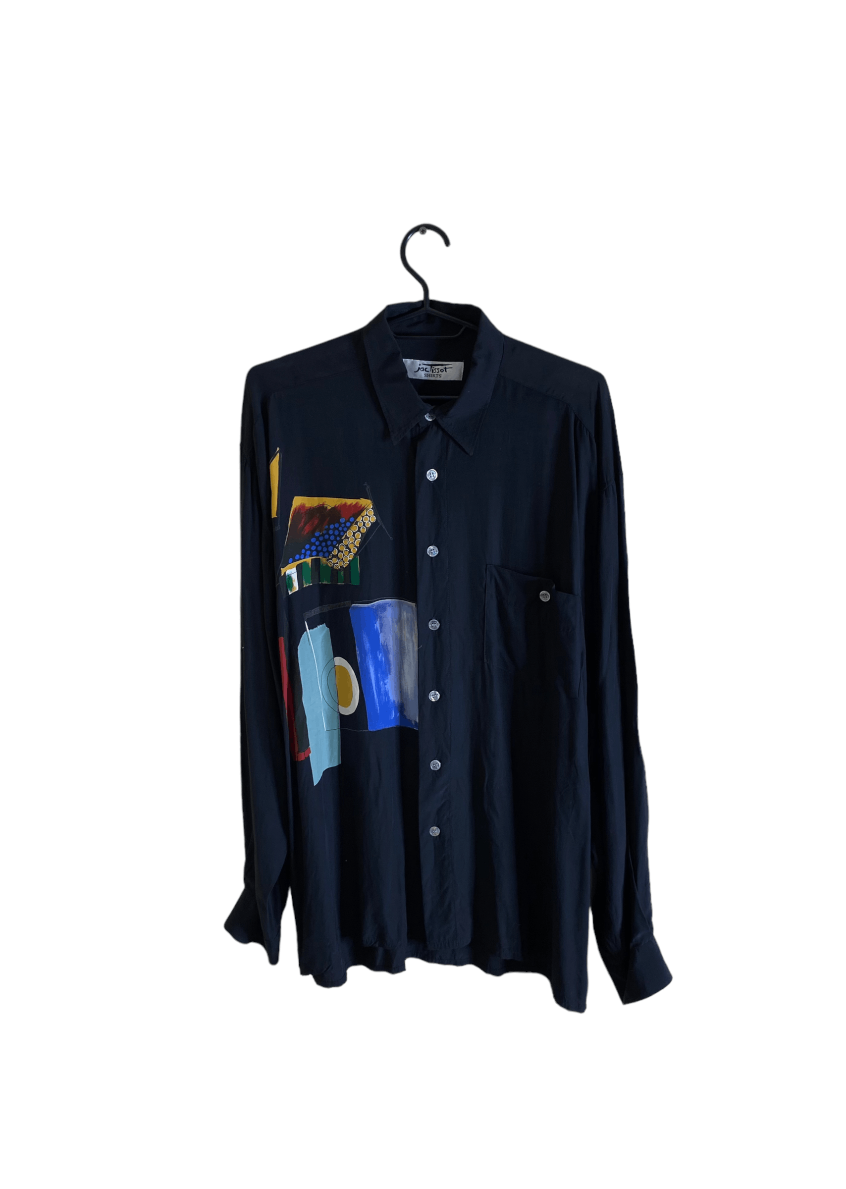Vintage Abstract art doublesided rayon shirt, size L Size US L / EU 52-54 / 3 - 1 Thumbnail