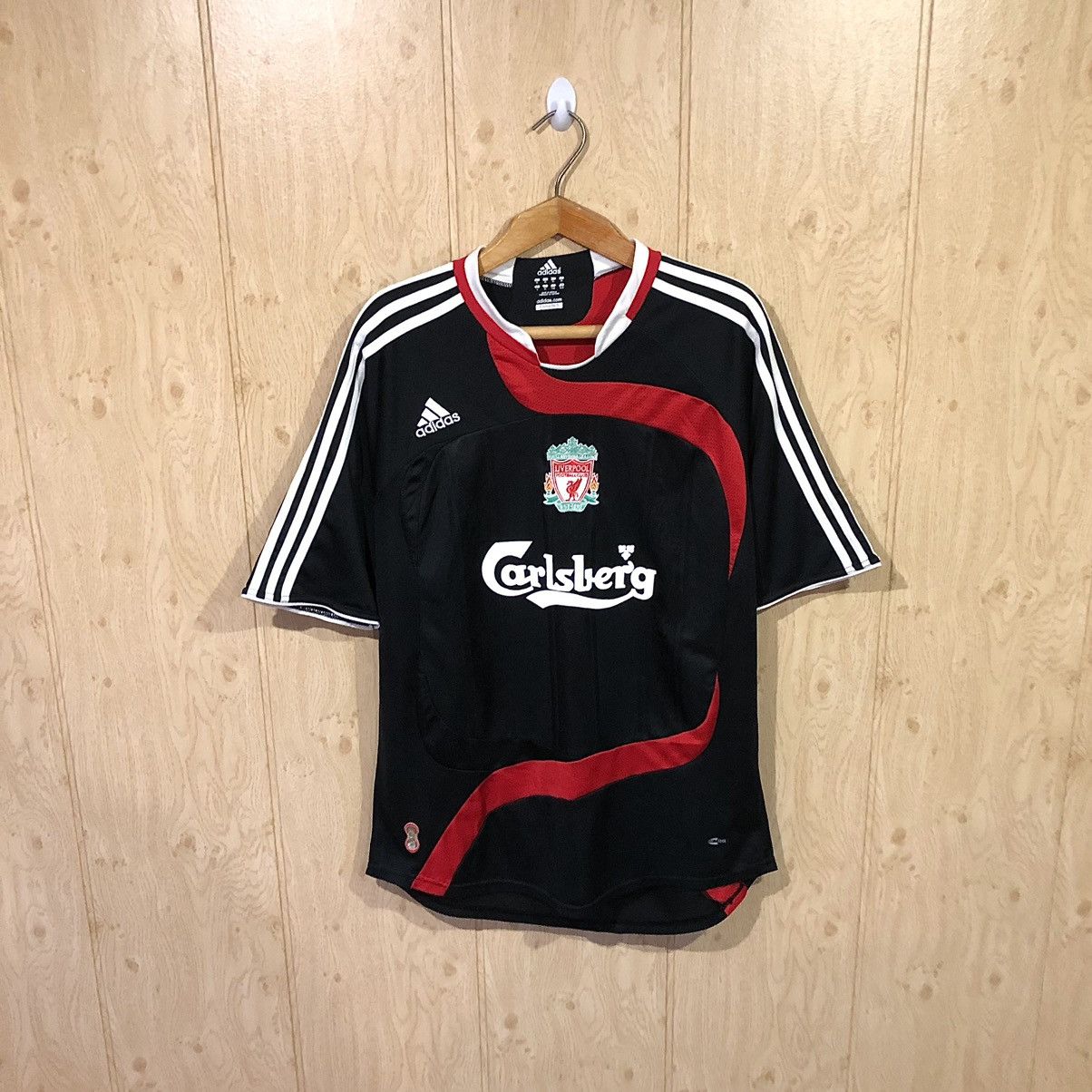 Bonnet Vintage Liverpool FC 'The Game' - Logo Grand Format, Noir, Occasion, Fabriqué à Taïwan
