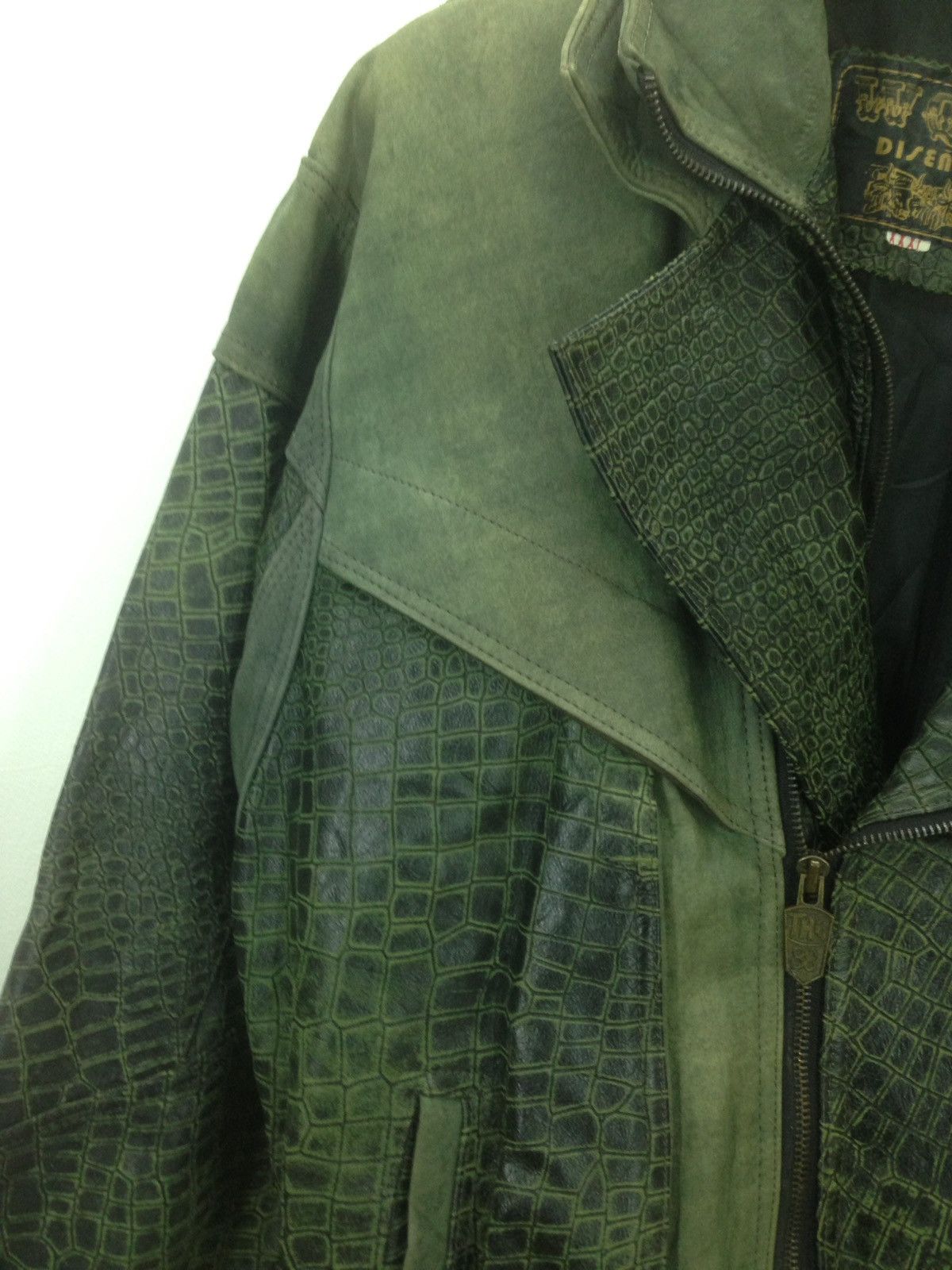 Genuine Leather × Seditionaries Genuine vintage Double Collar Crocodile Leather Punk Jacket Size US XL / EU 56 / 4 - 7 Thumbnail