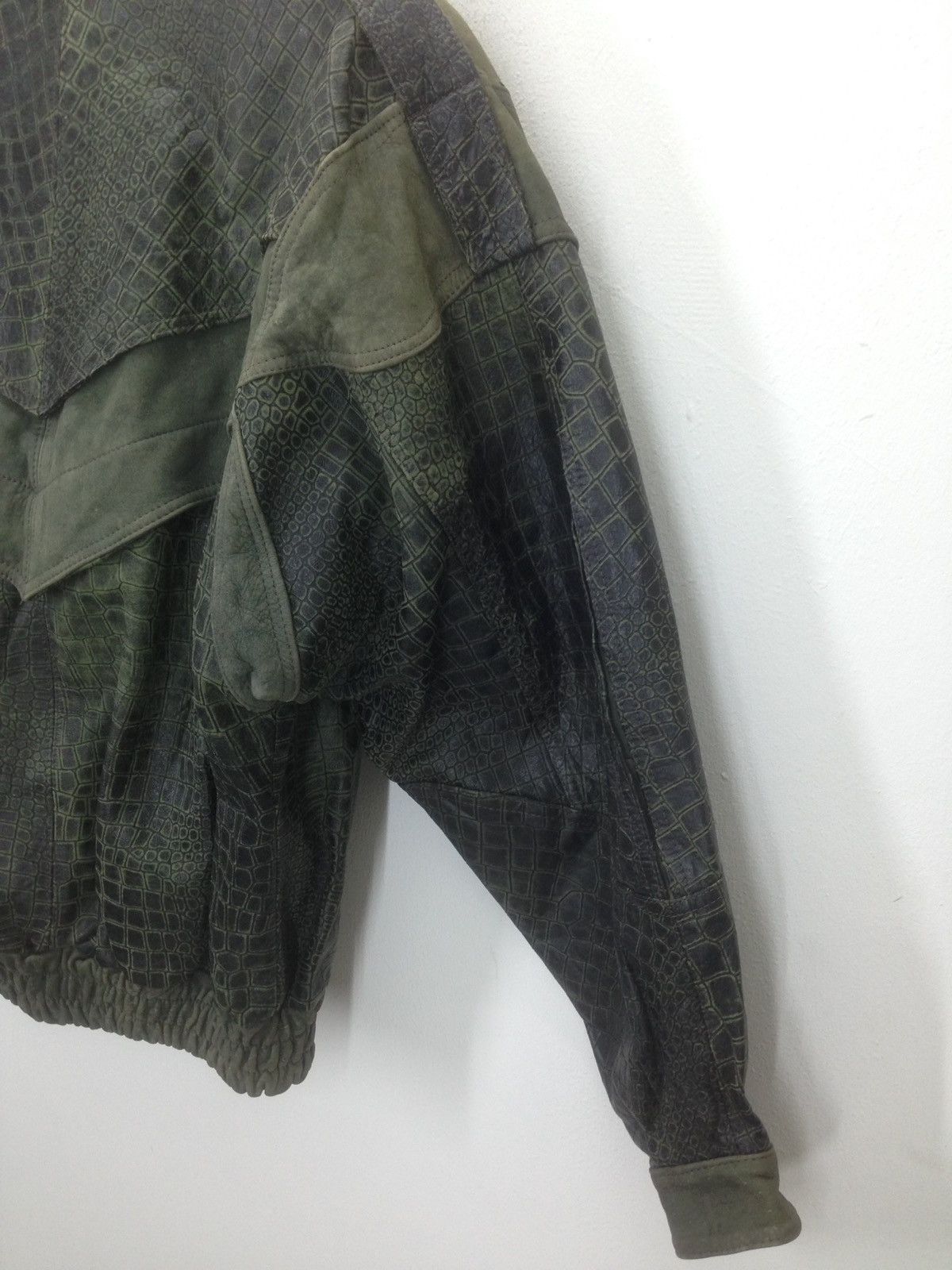 Genuine Leather × Seditionaries Genuine vintage Double Collar Crocodile Leather Punk Jacket Size US XL / EU 56 / 4 - 9 Thumbnail