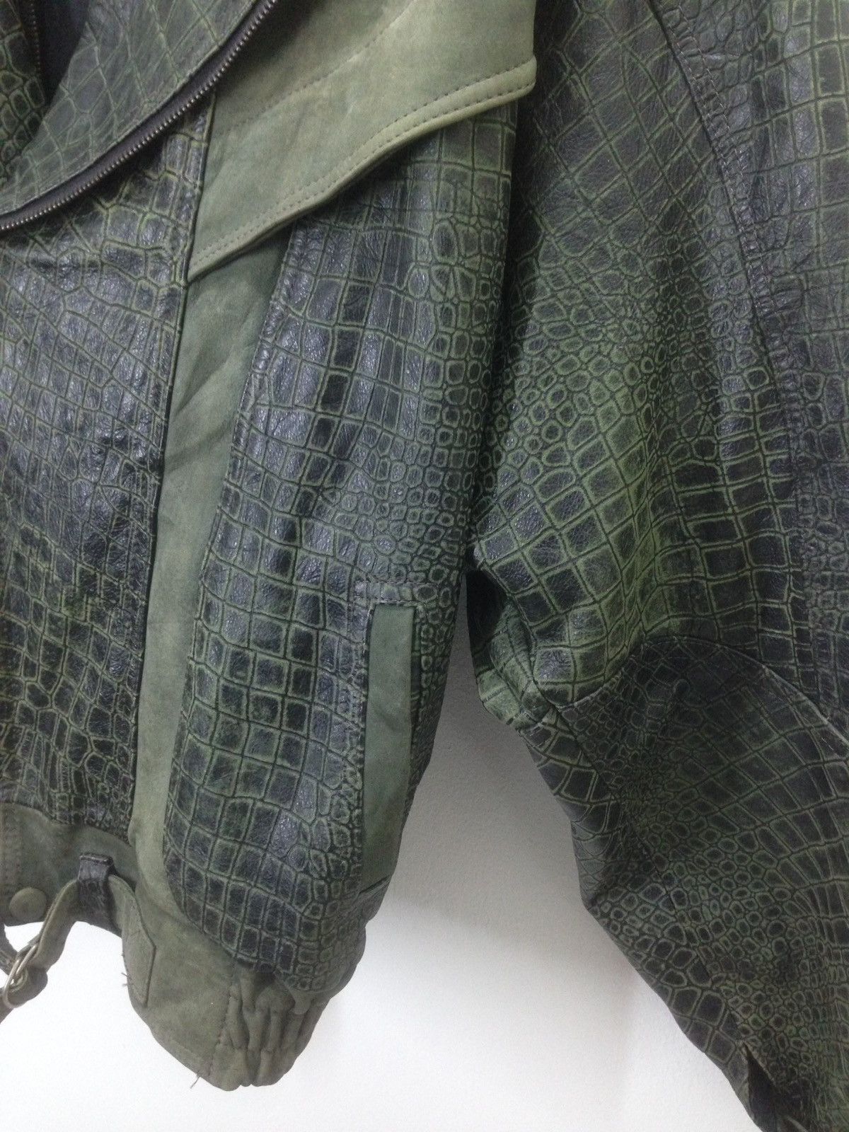 Genuine Leather × Seditionaries Genuine vintage Double Collar Crocodile Leather Punk Jacket Size US XL / EU 56 / 4 - 4 Thumbnail