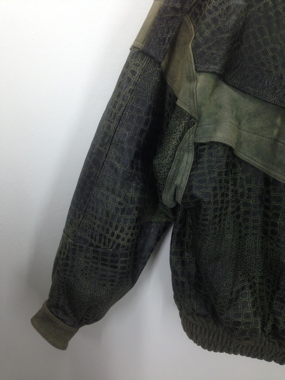 Genuine Leather × Seditionaries Genuine vintage Double Collar Crocodile Leather Punk Jacket Size US XL / EU 56 / 4 - 10 Thumbnail