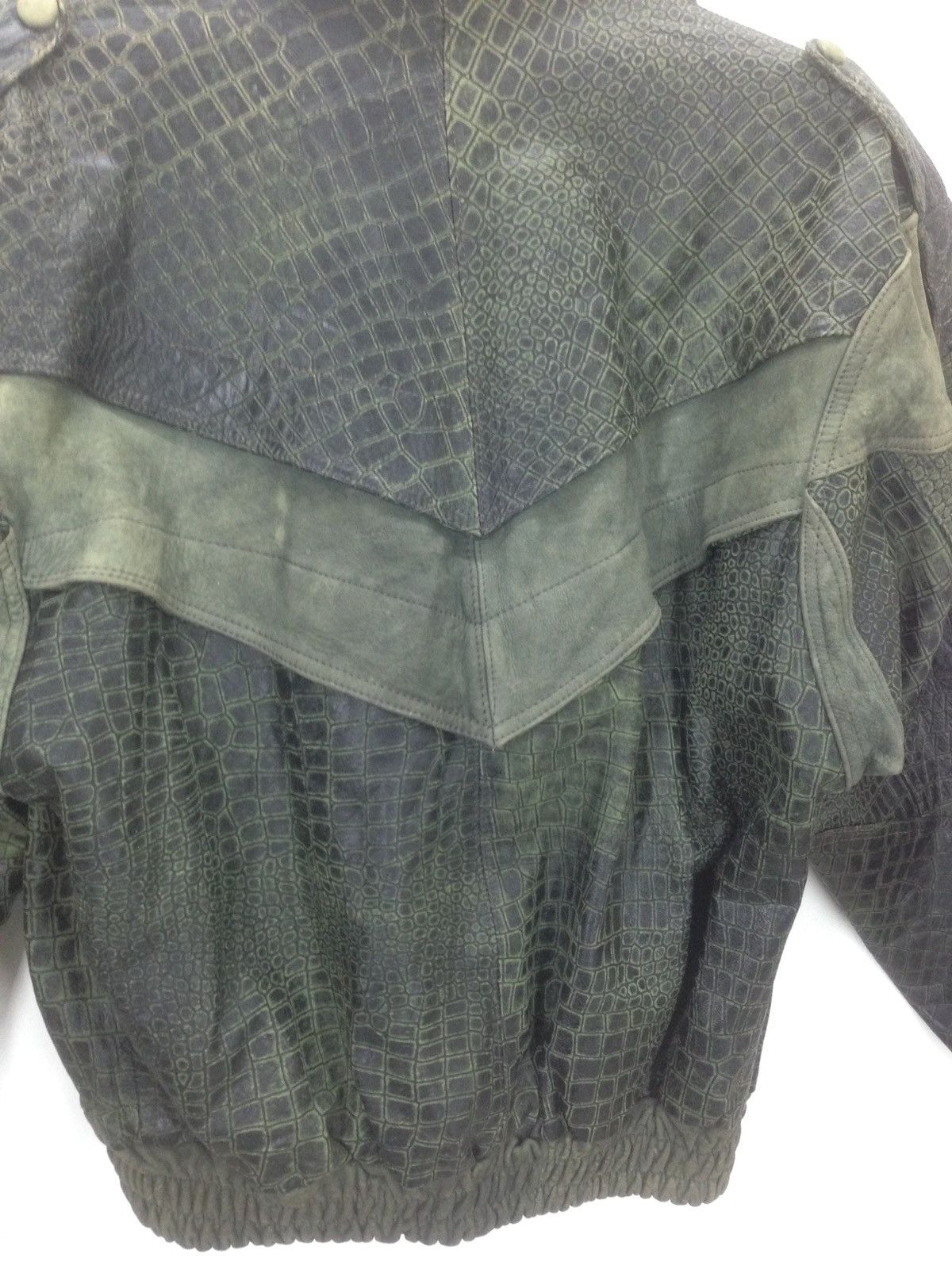 Genuine Leather × Seditionaries Genuine vintage Double Collar Crocodile Leather Punk Jacket Size US XL / EU 56 / 4 - 12 Thumbnail