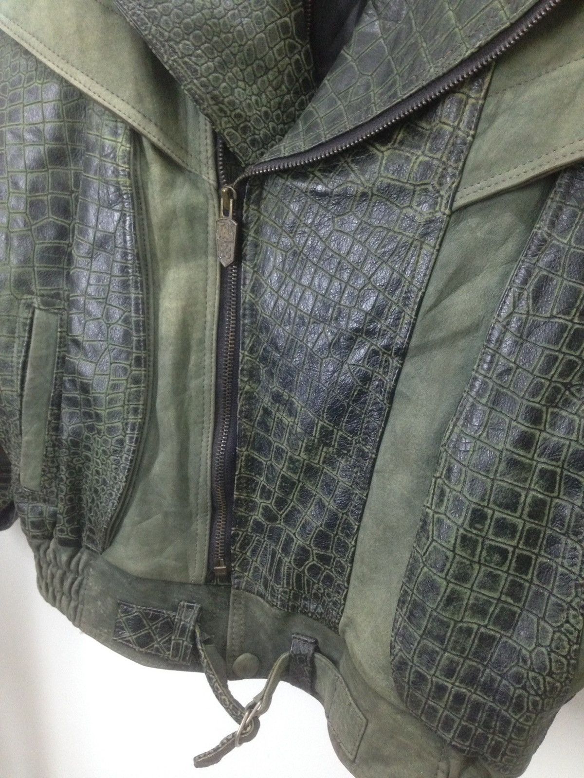 Genuine Leather × Seditionaries Genuine vintage Double Collar Crocodile Leather Punk Jacket Size US XL / EU 56 / 4 - 5 Thumbnail