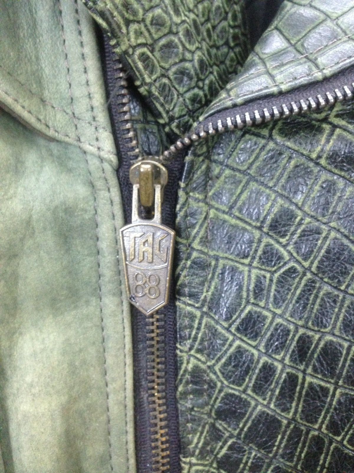 Genuine Leather × Seditionaries Genuine vintage Double Collar Crocodile Leather Punk Jacket Size US XL / EU 56 / 4 - 8 Thumbnail