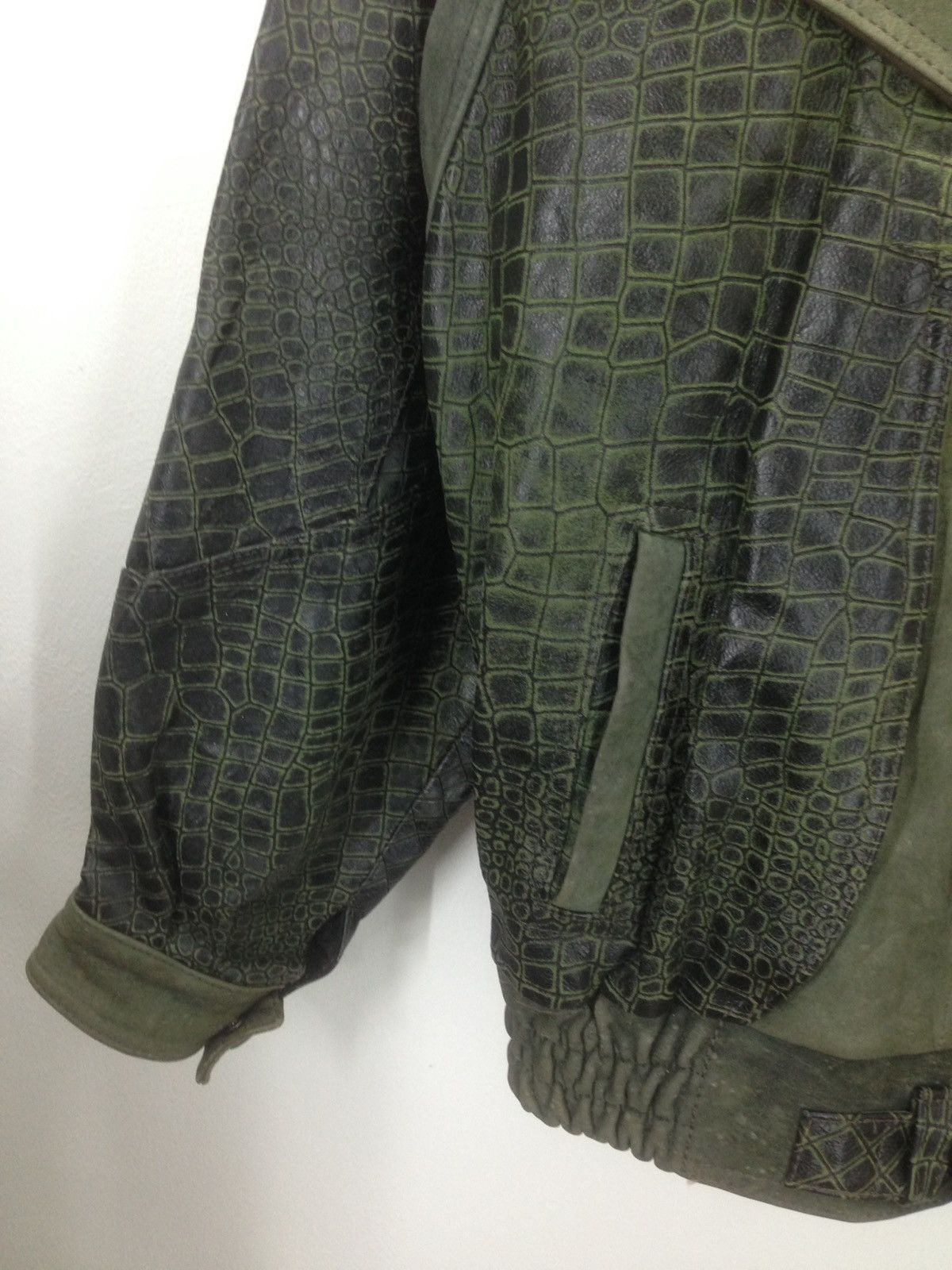 Genuine Leather × Seditionaries Genuine vintage Double Collar Crocodile Leather Punk Jacket Size US XL / EU 56 / 4 - 6 Thumbnail