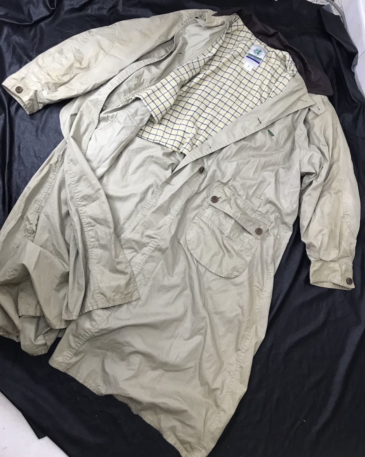 Nigel Cabourn Nigel carlbourn leather collar long trench coat jacket Size US XL / EU 56 / 4 - 2 Thumbnail