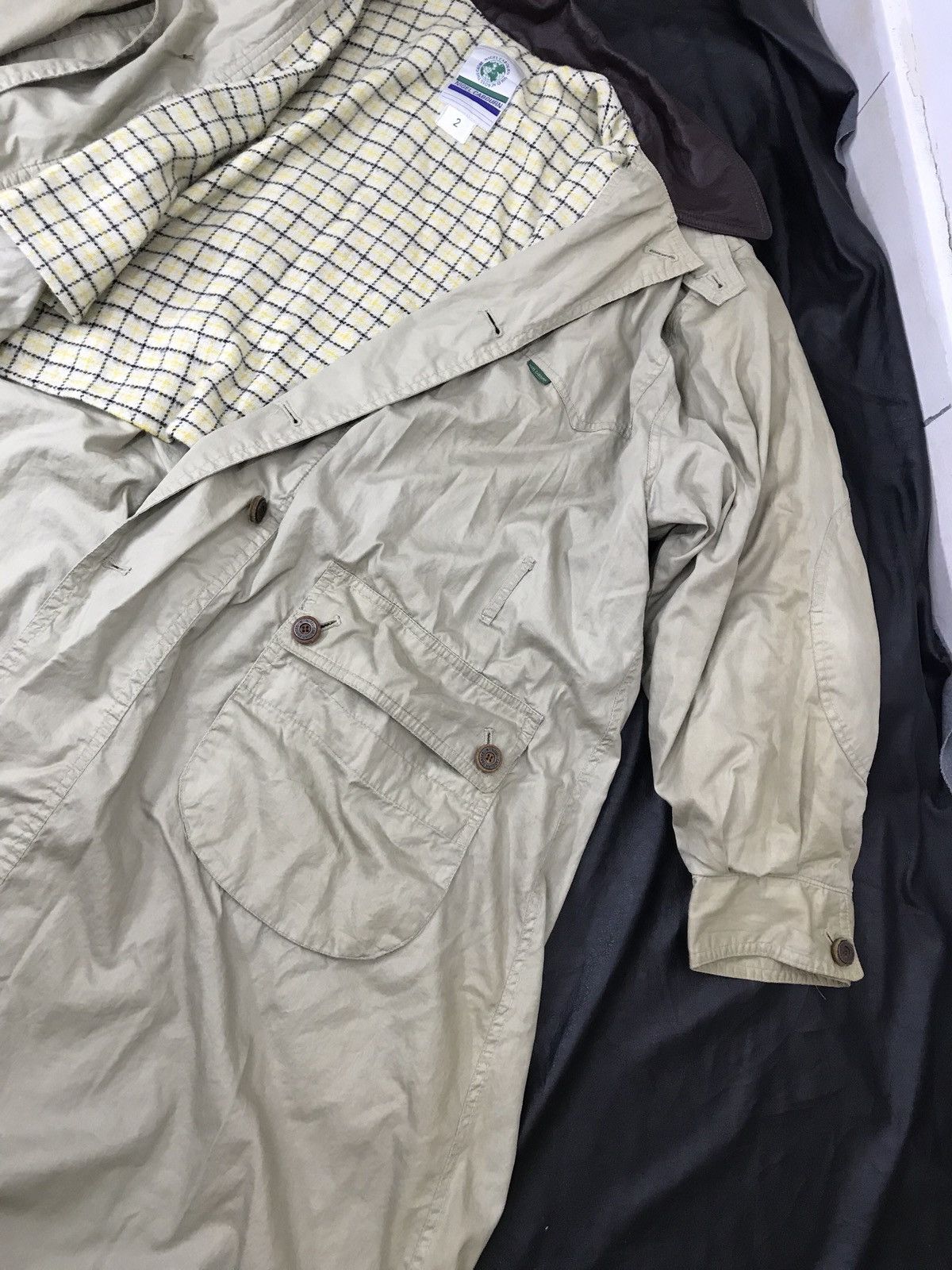 Nigel Cabourn Nigel carlbourn leather collar long trench coat jacket Size US XL / EU 56 / 4 - 4 Thumbnail