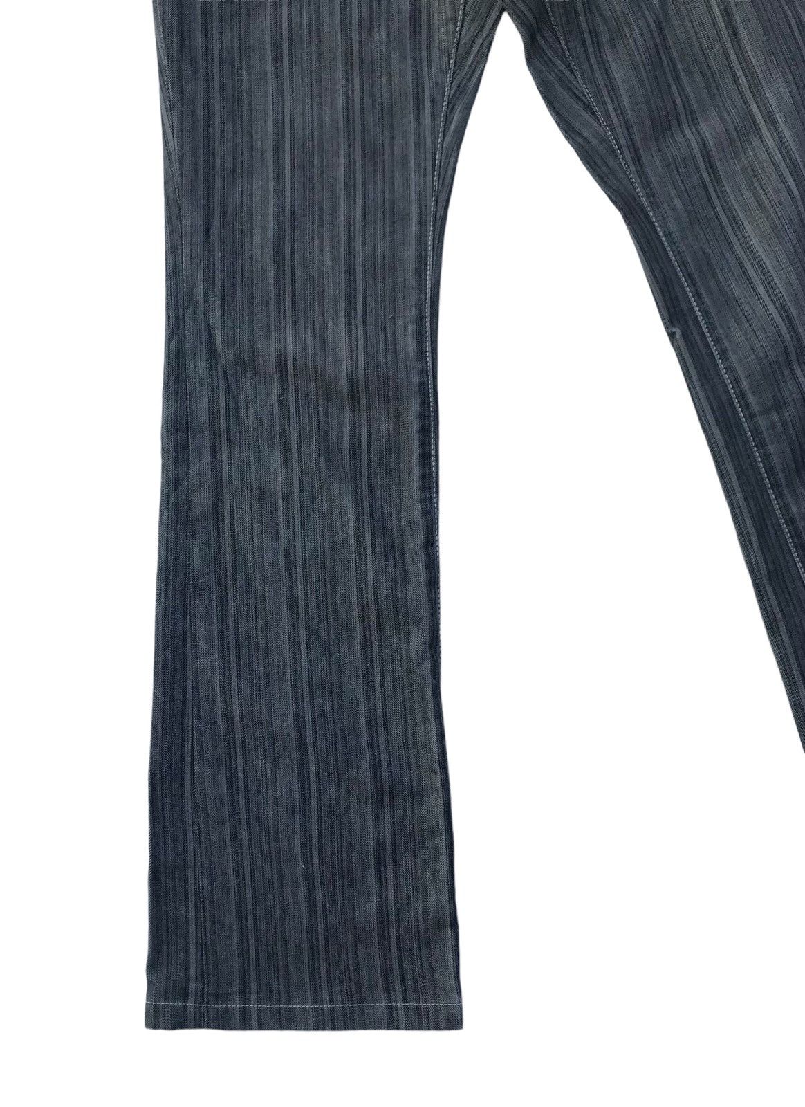 Tete Homme Tete Homme Japan Designer Stripe Bell Bottom Denim Pants Size US 29 - 4 Thumbnail