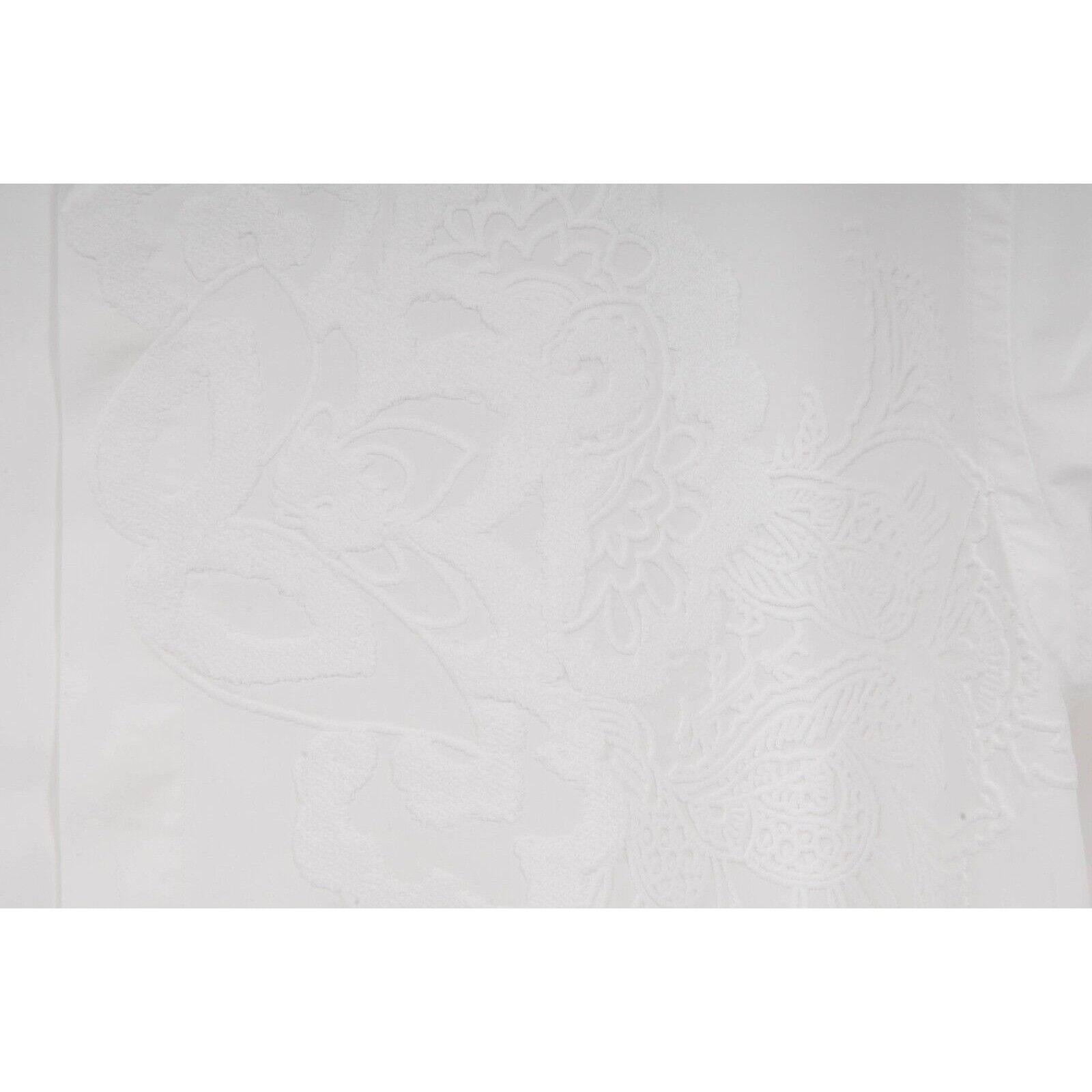 Fendi White Embroidered Floral Button Down Bowling Shirt 39 Size US M / EU 48-50 / 2 - 3 Thumbnail