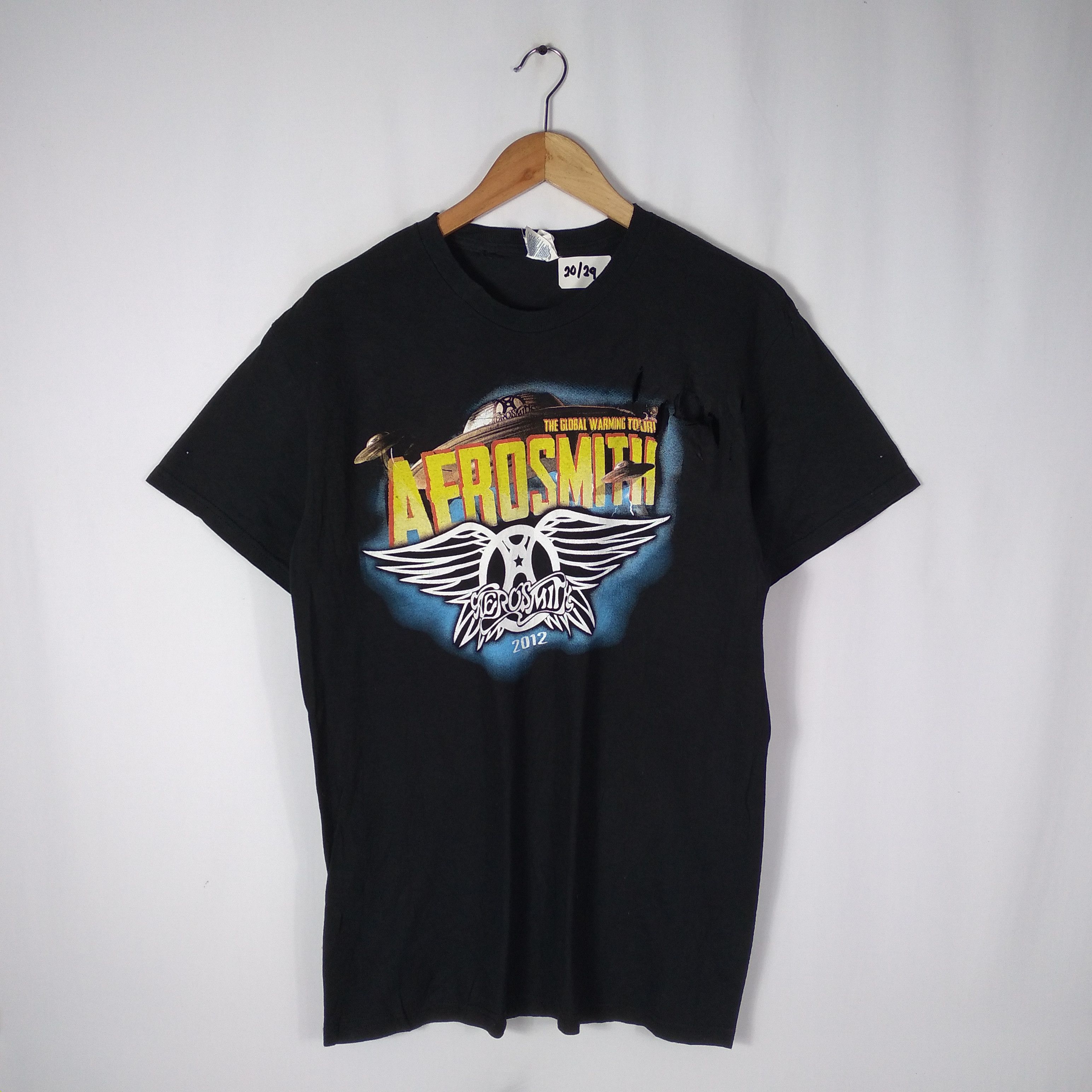 Distressed Rips Aerosmith The Global Warming Tour Tee
