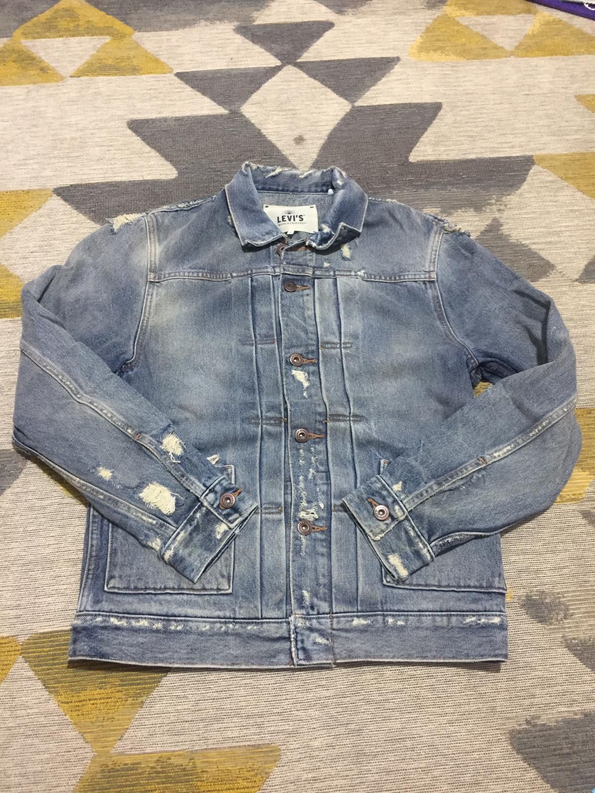 Levi's Made & Crafted Type Il Worn Trucker Jacket Trashed Size US S / EU 44-46 / 1 - 5 Thumbnail
