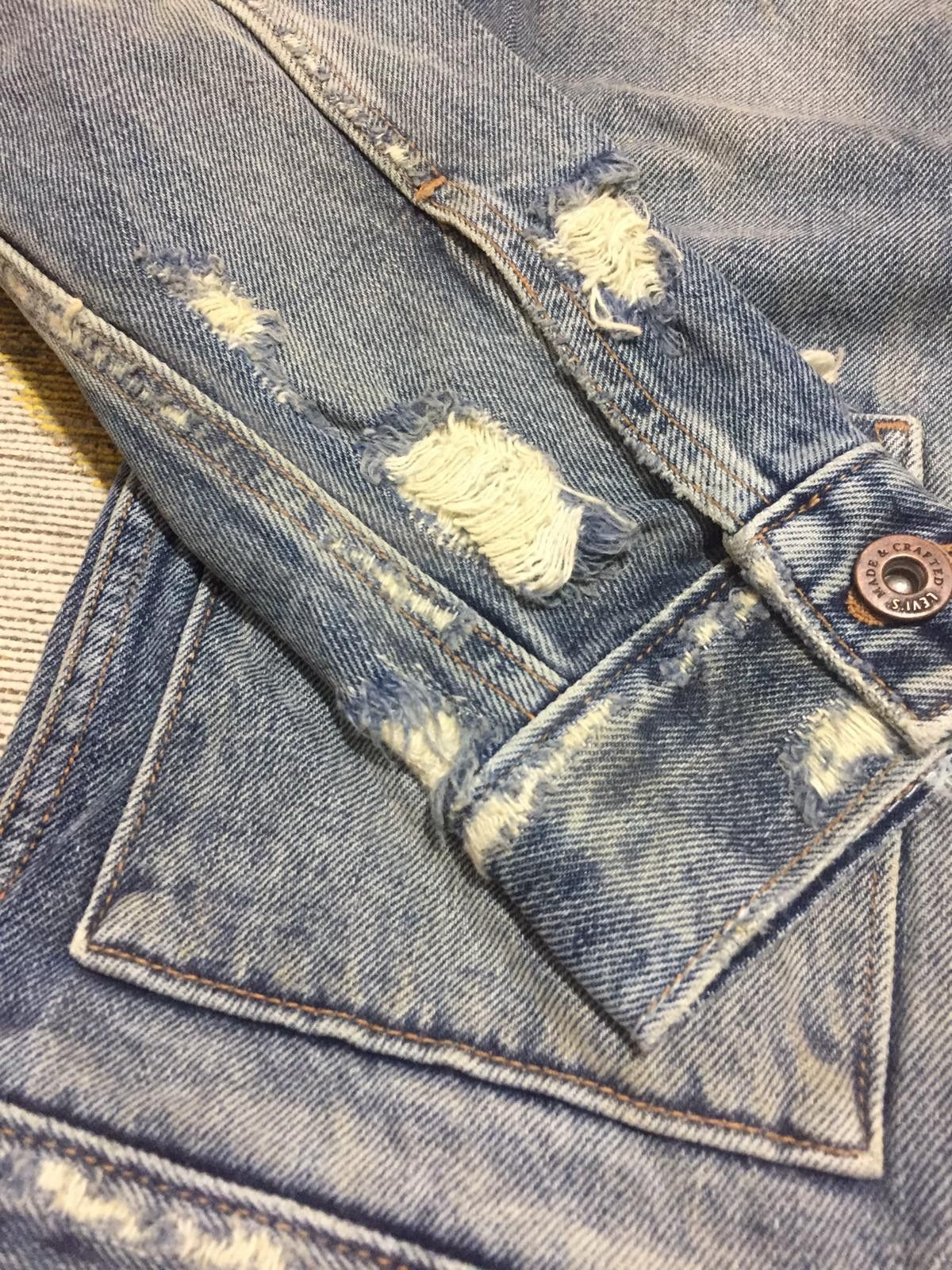 Levi's Made & Crafted Type Il Worn Trucker Jacket Trashed Size US S / EU 44-46 / 1 - 8 Thumbnail
