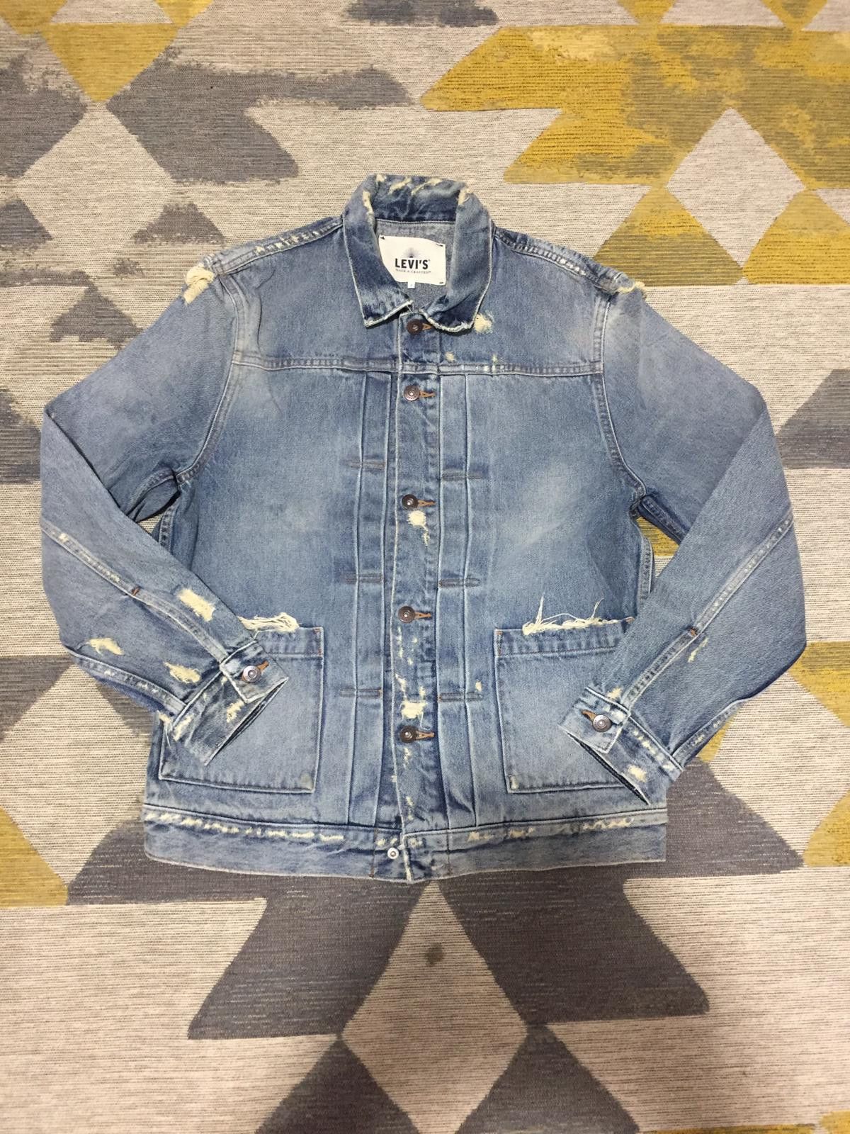 Levi's Made & Crafted Type Il Worn Trucker Jacket Trashed Size US M / EU 48-50 / 2 - 5 Thumbnail
