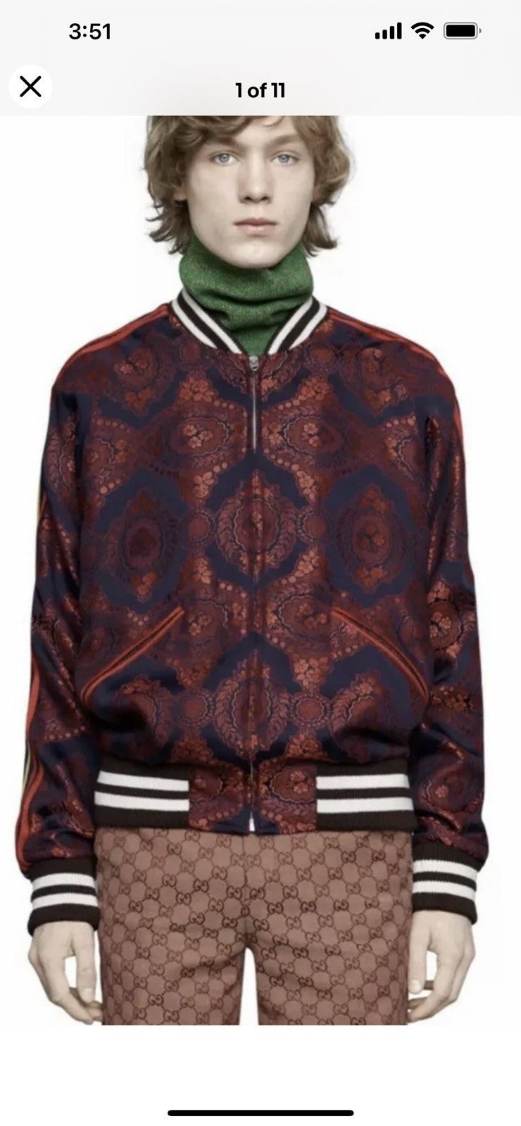 Gucci Gucci jacquard bomber jacket. 50/M. $3000 Size US M / EU 48-50 / 2 - 1 Thumbnail