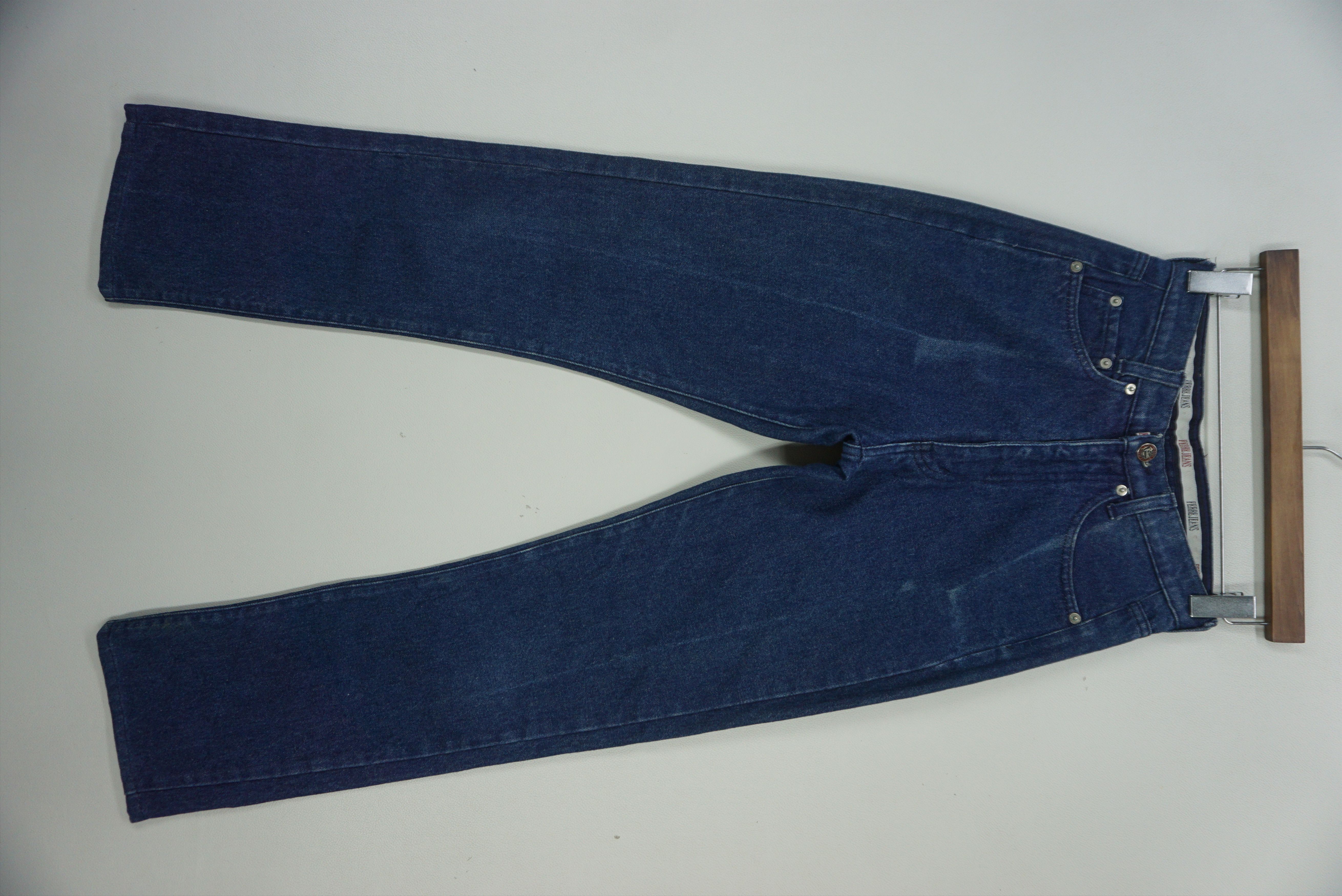 image of Ferre High Waisted Jeans Straight Leg Pants Italian Made in Blue, Women's (Size 26)
