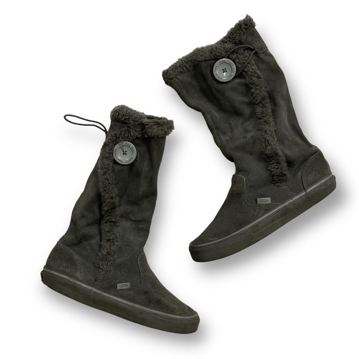 Vans Vans Phoebe Sneakers Boots Gray Suede Faux Fur TrimHook & Lo Size US 6 / EU 39 - 2 Thumbnail