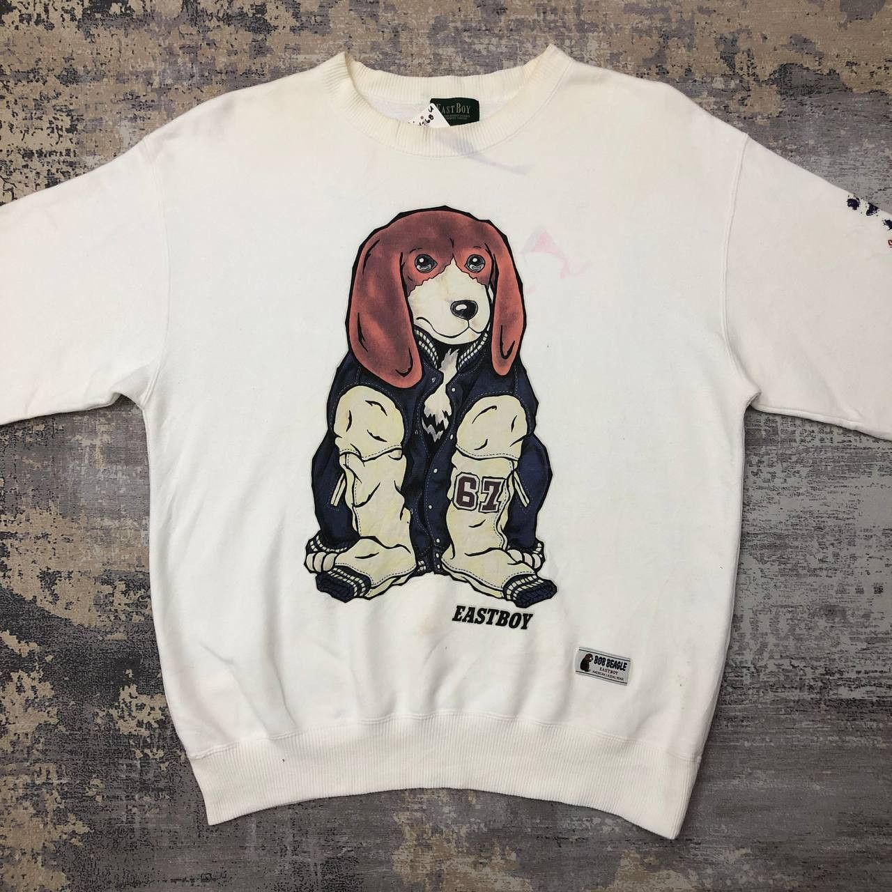Japanese Brand × Vintage Y268 VTG EASTBOY DOG WEAR VARSITY SWEATSHIRT Size US M / EU 48-50 / 2 - 2 Thumbnail