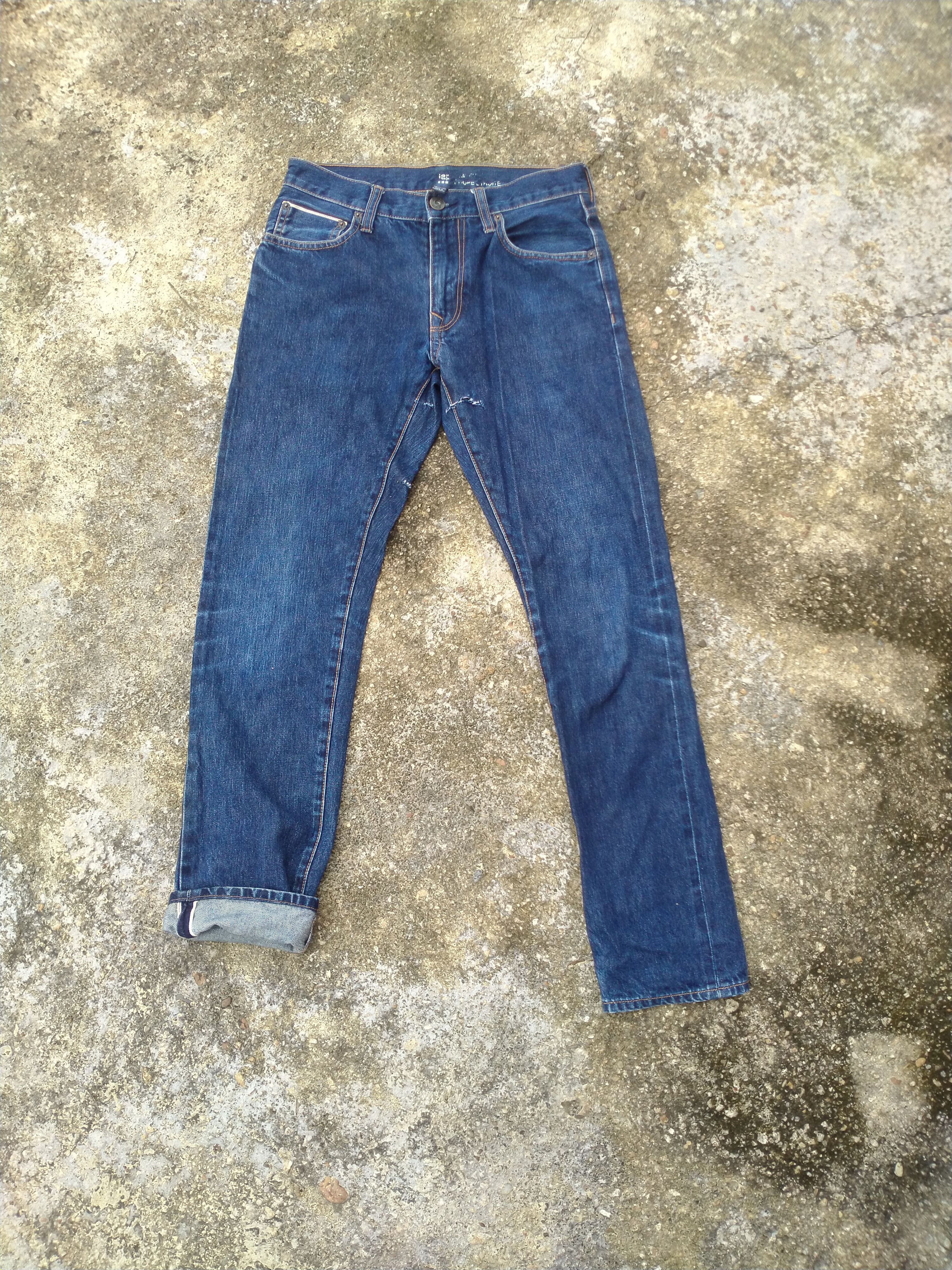 image of Distressed Denim x Gap Distressed Gap Slim Fit Selvedge Denim in Blue, Men's (Size 29)