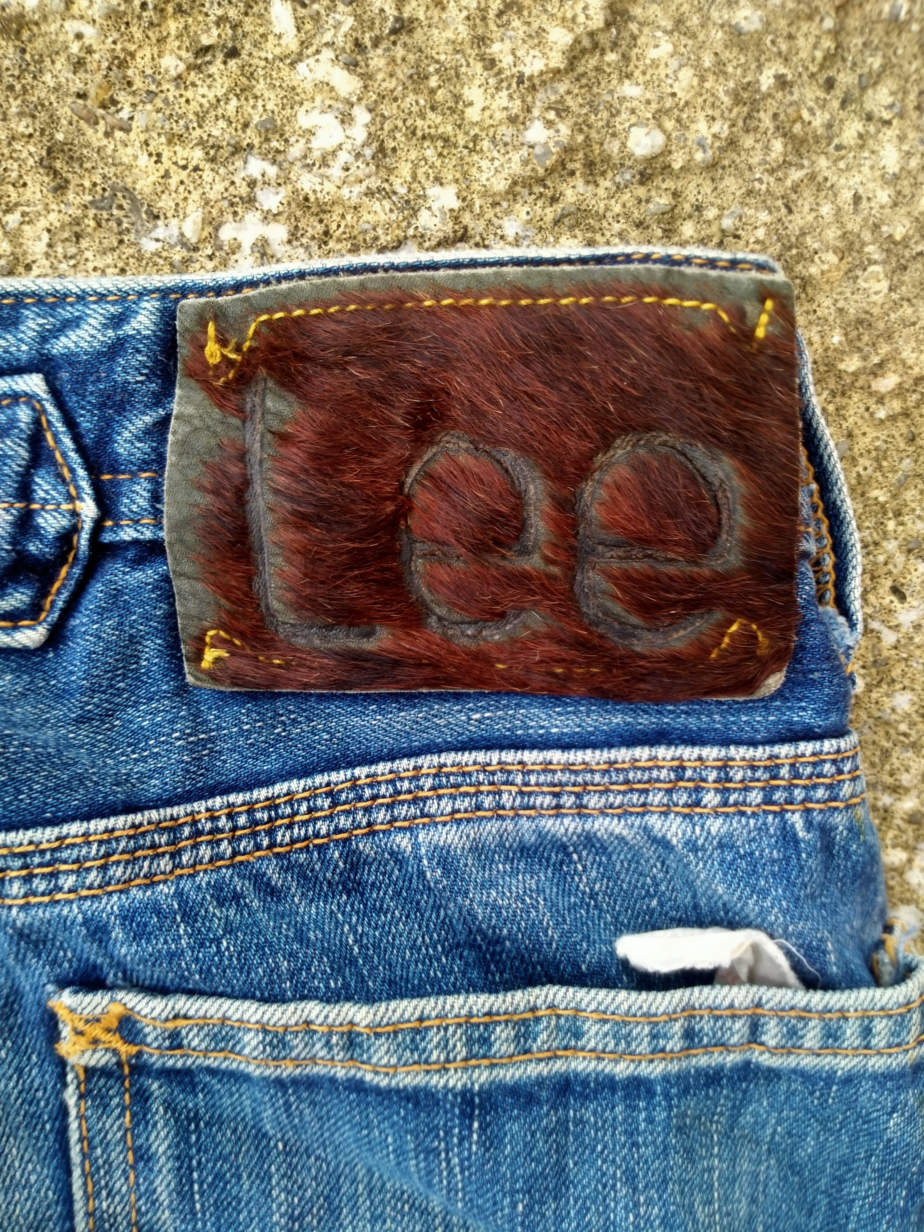Japanese Brand DISTRESSED LEE COWBOY BUNKLE SELVEDGE DENIM Size US 34 / EU 50 - 9 Thumbnail