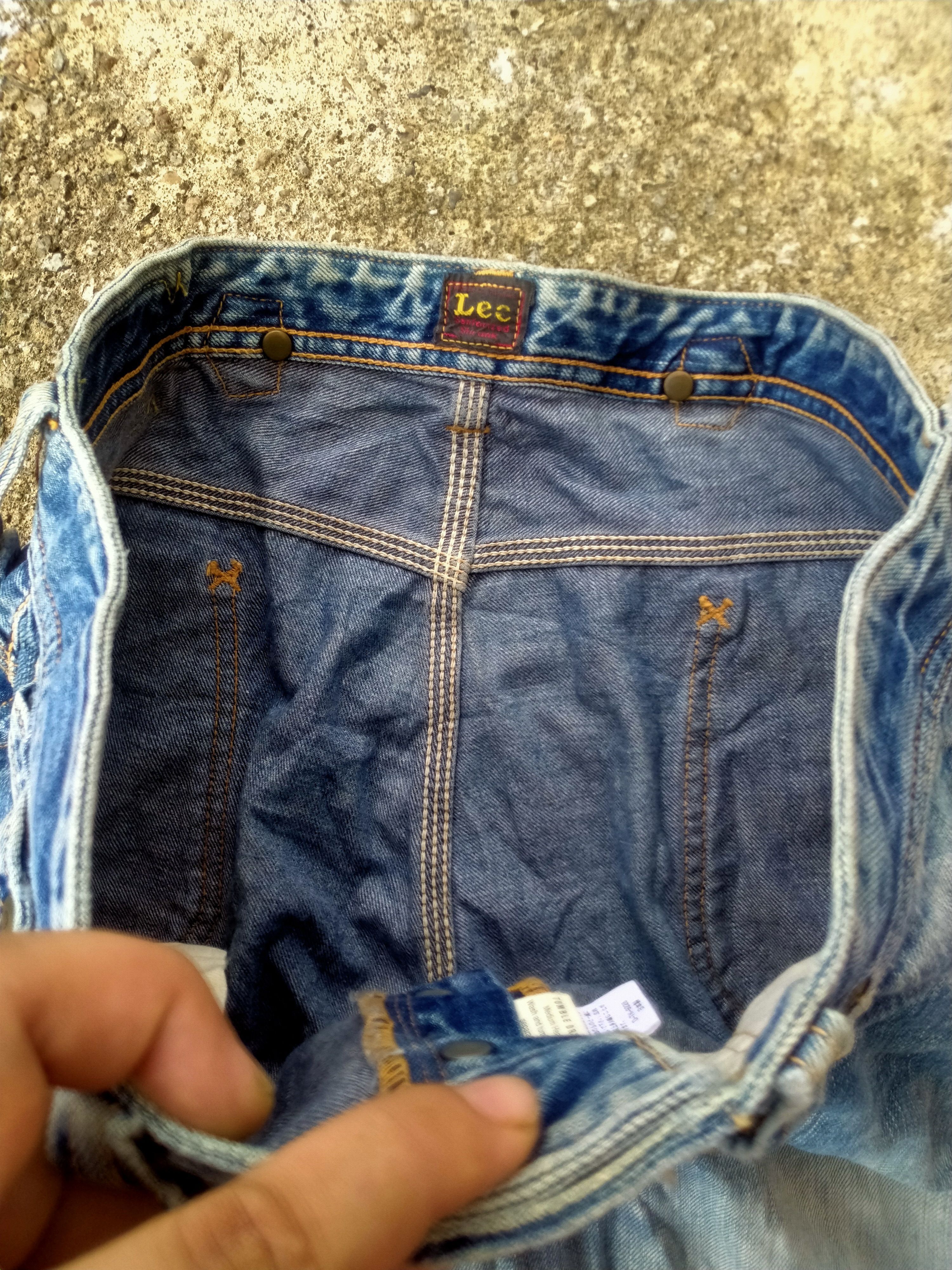 Japanese Brand DISTRESSED LEE COWBOY BUNKLE SELVEDGE DENIM Size US 34 / EU 50 - 4 Thumbnail